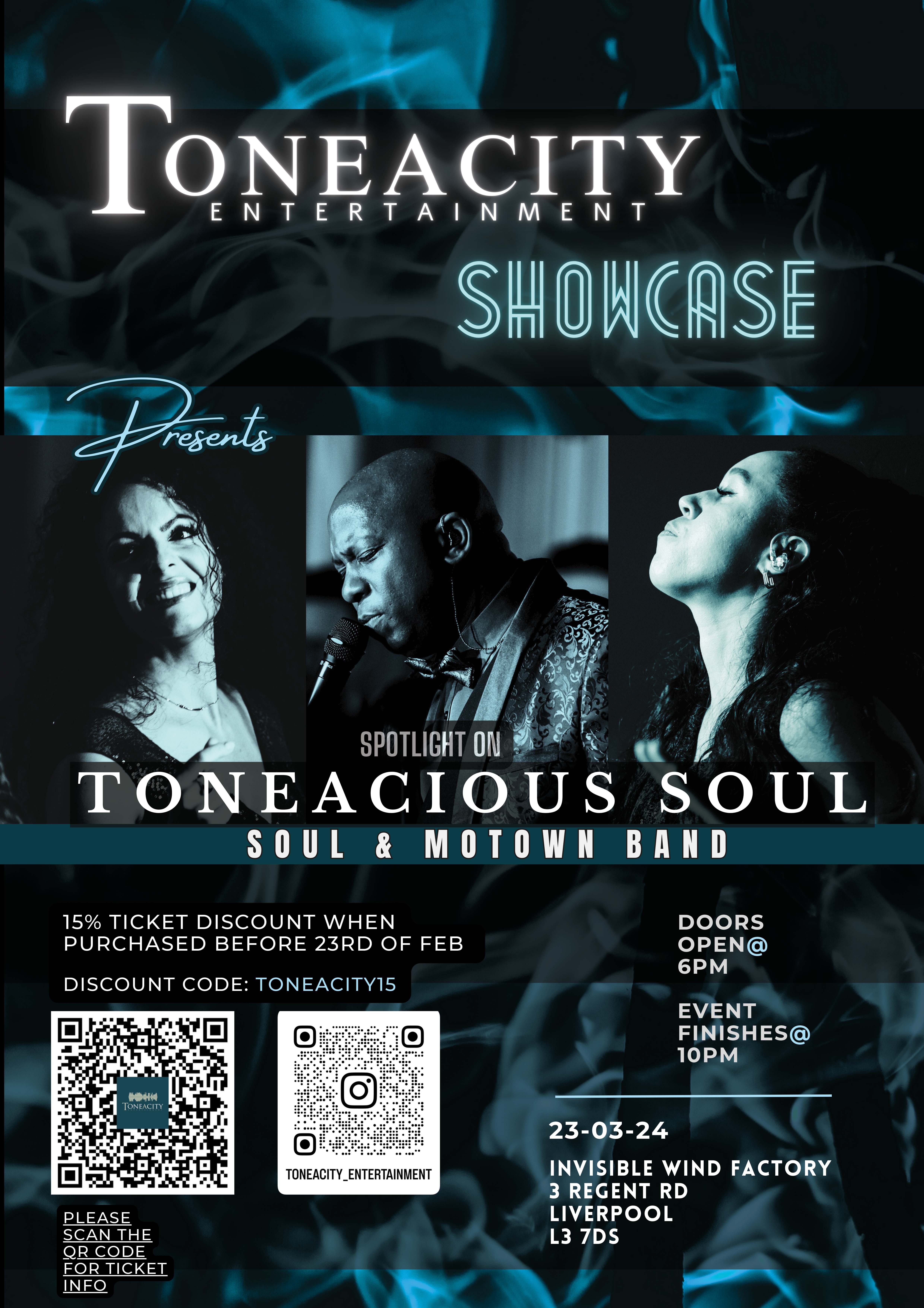 Toneacity Entertainment Showcase: Spotlight on the Soul n Motown band TONEACIOUS SOUL.