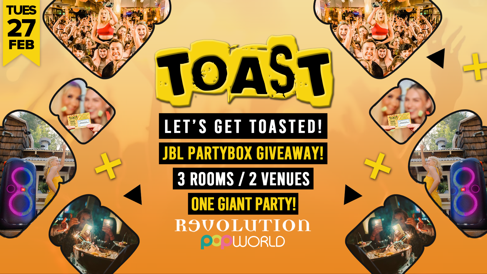 Toast • JBL Partybox Giveaway • Revolution & Popworld