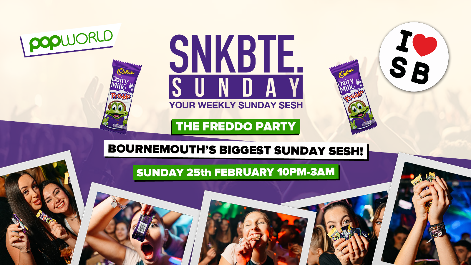 Snakebite Sundays @Popworld // The Freddo Party!