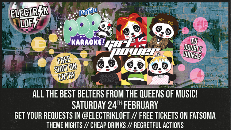 Panda Pop Karaoke in ELECTRIK LOFT – Girl Power!