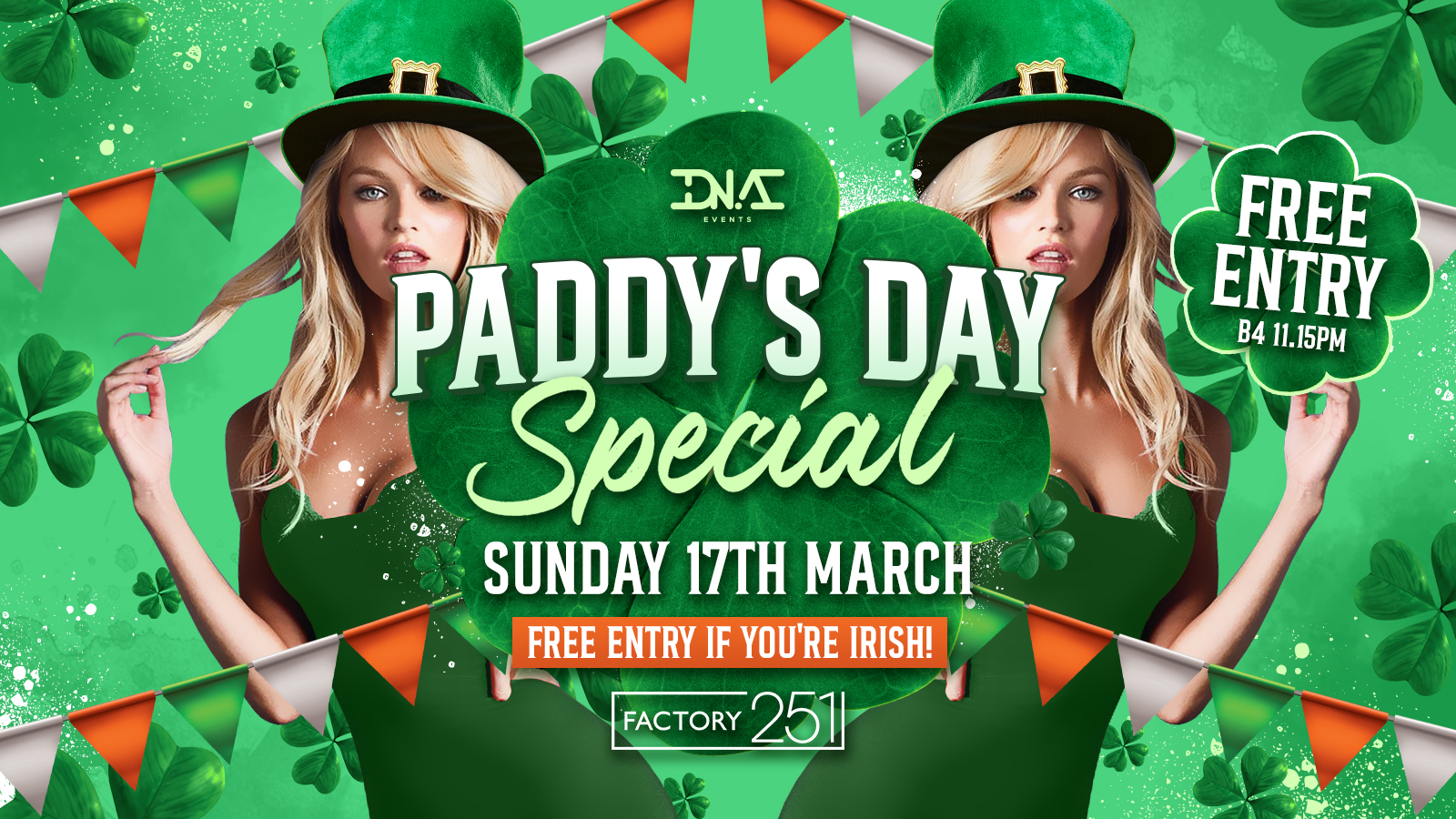 Paddy’s Day Special at Factory – Free Entry ☘️🇮🇪