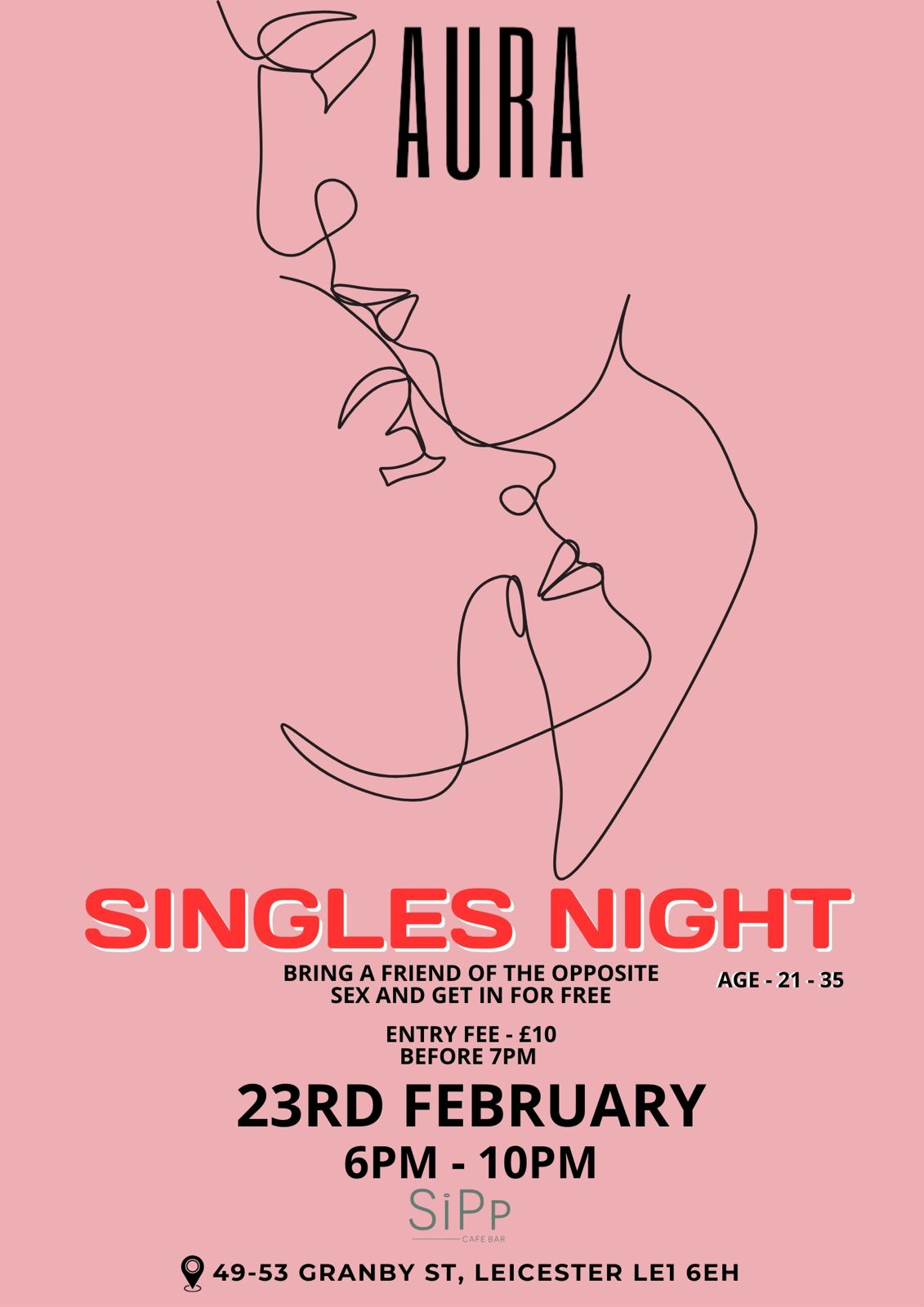 Singles Event ✨ at Sipp Cafe and Bar, Leicester on 23rd Feb | Fatsoma