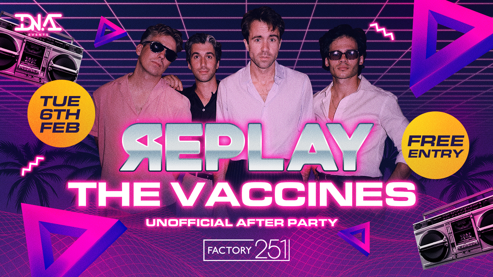 Replay Tuesdays – Vaccines After Party – FREE ENTRY 🚀