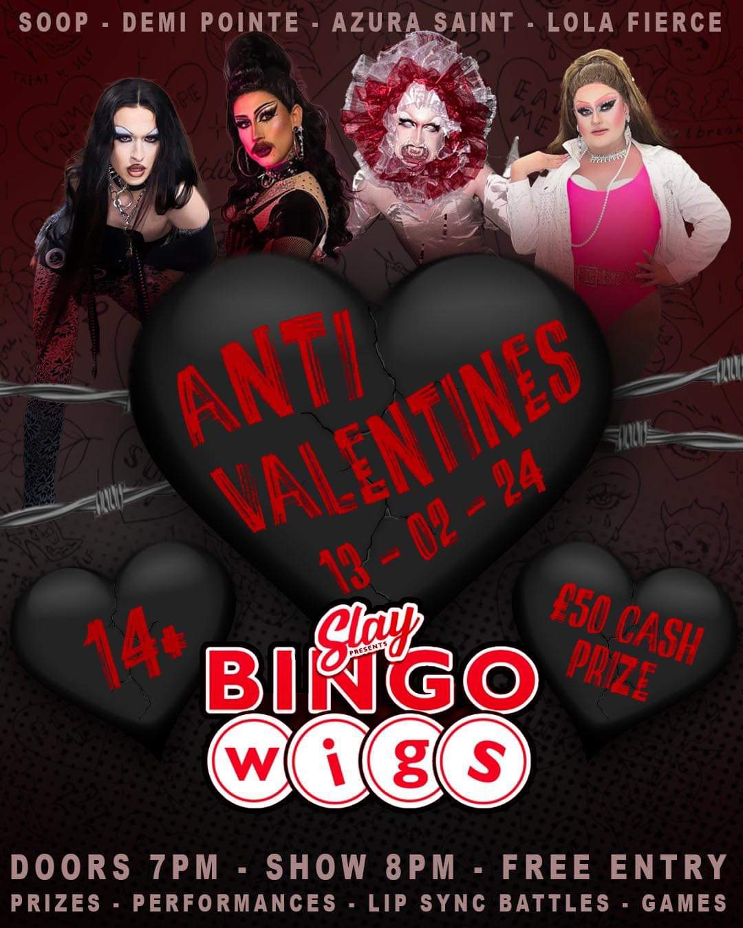 Bingo Wigs – Anti Valetines Special