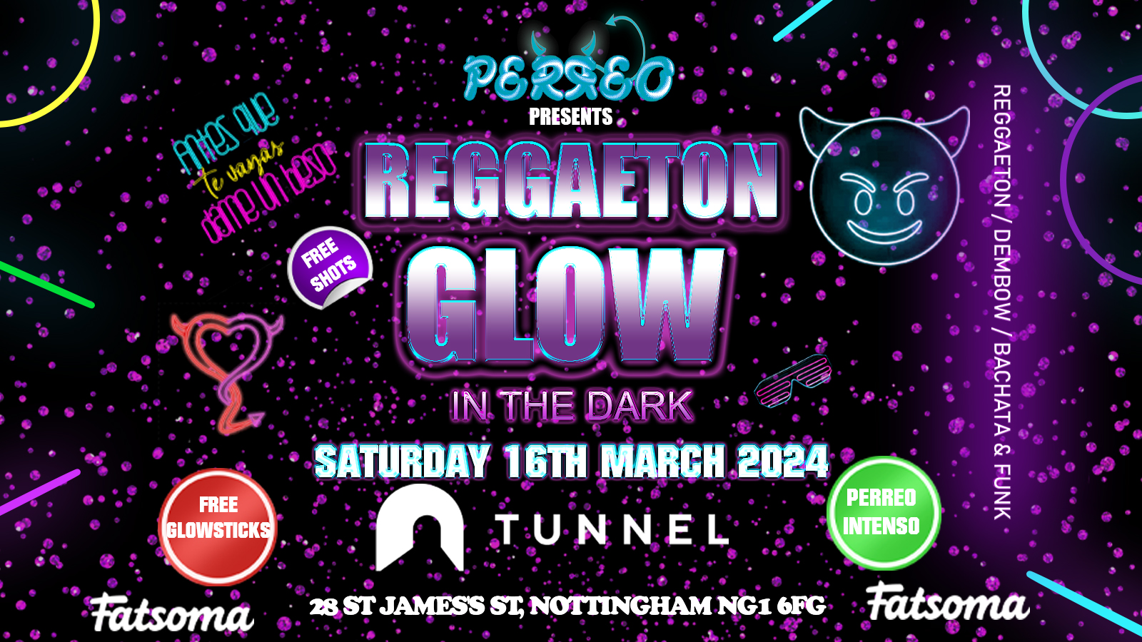 LATIN PARTY NEON EDITION PERREO NOTTINGHAM at Tunnel Club