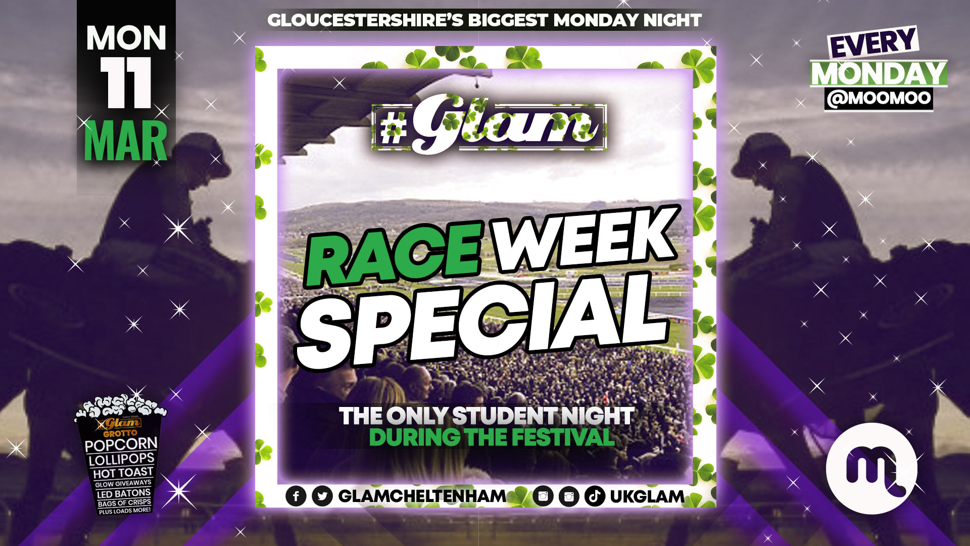 Glam – RACEWEEK SPECIAL – Gloucestershire’s Biggest Monday Night 😻