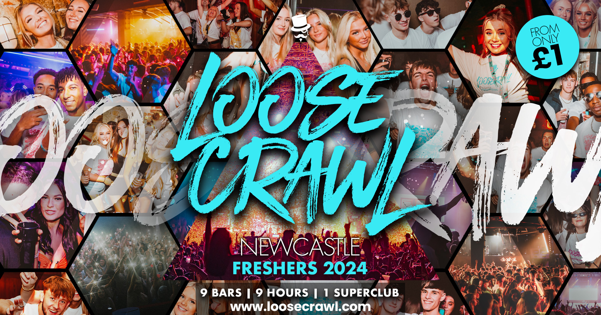 🏃🏽‍♀️‍➡️ LOOSECRAWL 🏃‍♂️ SOLD OUT! 😮‍💨 // NEWCASTLE UNI FRESHERS ONLY // 17 VENUES IN 8 HOURS – OUR BIGGEST EVER CRAWL ROUTE!!!