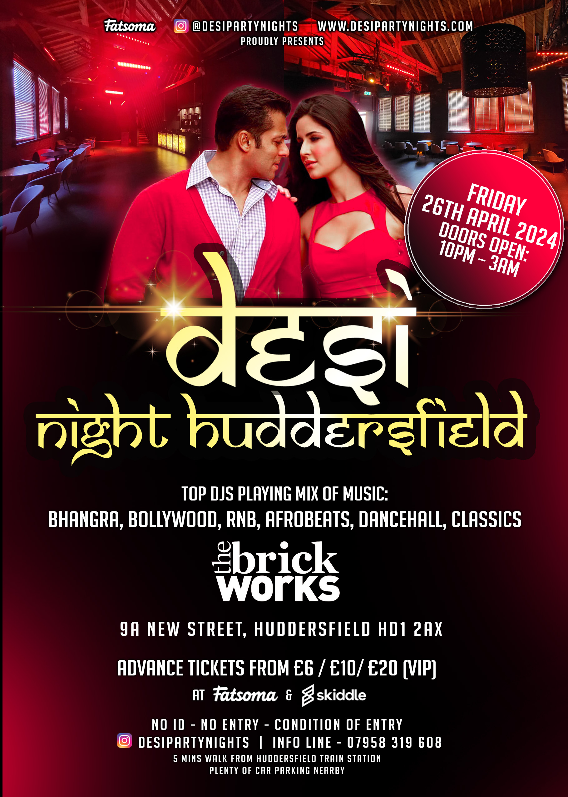 Desi Friday Night Huddersfield -26th April 2024 at The Brick Works ...