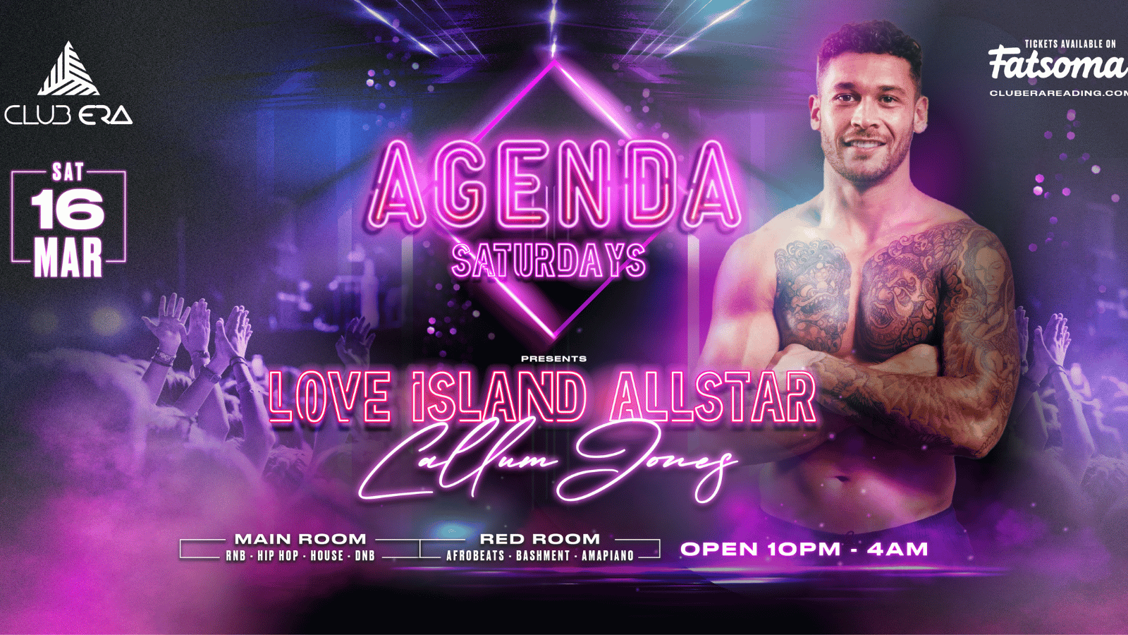 TONIGHT – AGENDA X CALLUM JONES VIP PACKAGES