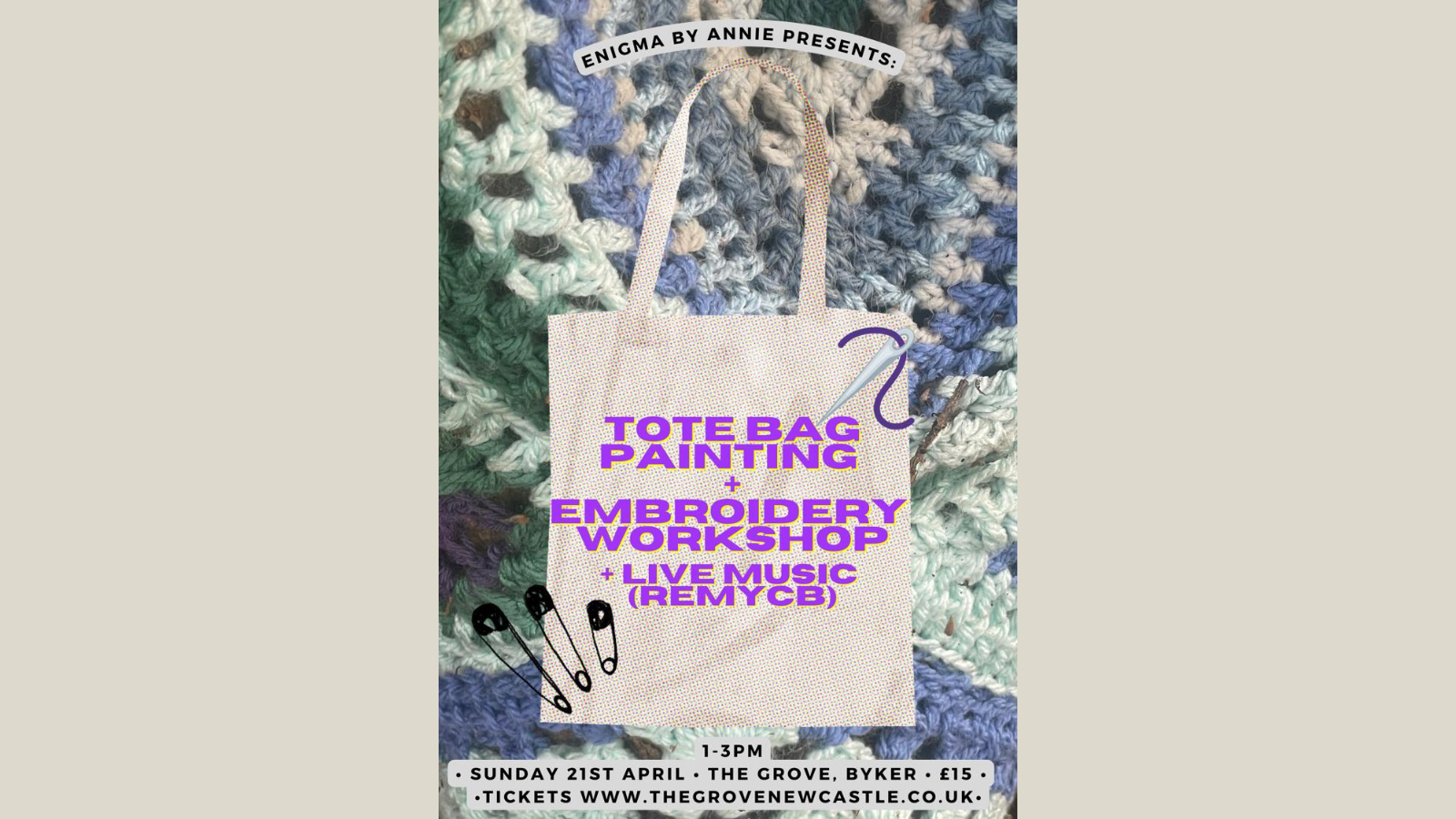 Enigma By Annie Presents: Tote Bag Workshop + Live Music