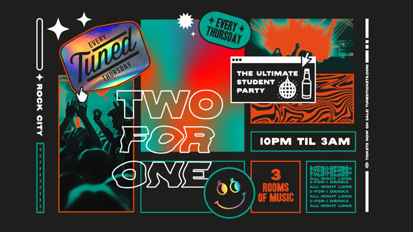 Tuned – End Of Term Special – Nottingham’s Biggest Student Night – 2-4-1 Drinks All Night Long – (inc Silent Disco In Beta Room) 21/03/24
