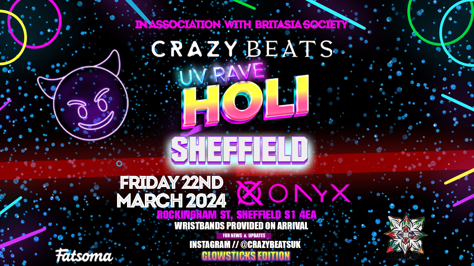 NEON BOLLYWOOD NIGHT - 🟢🔴 HOLI SPECIAL 🟡🟣 at ONYX Nightclub Sheffield ...