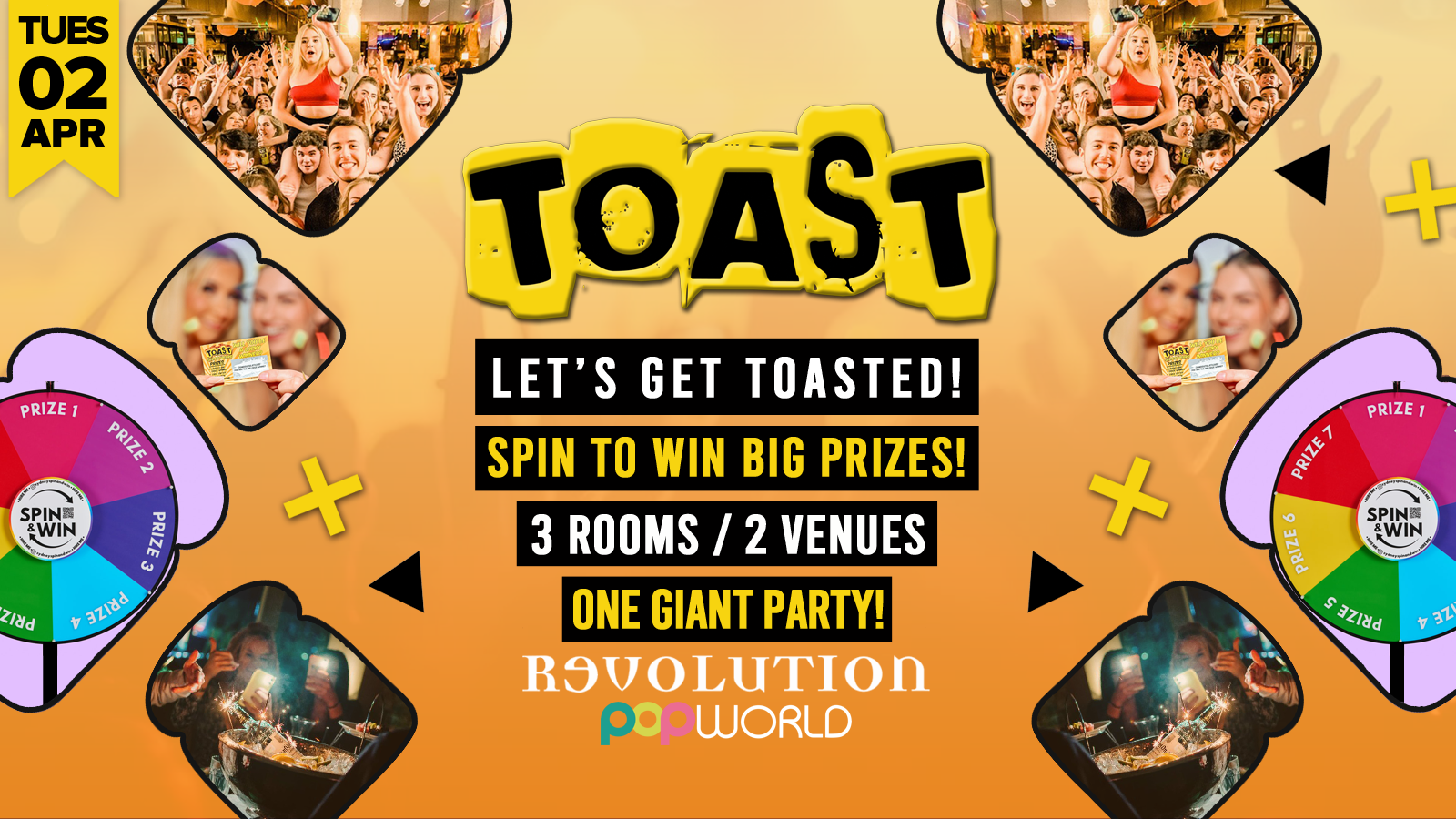 Toast • Spin To Win Big Prize Giveaway • Revolution & Popworld