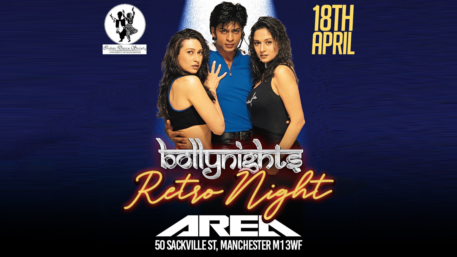 Bollynights Manchester – Retro Night | Thursday 18th April | Area Nightclub