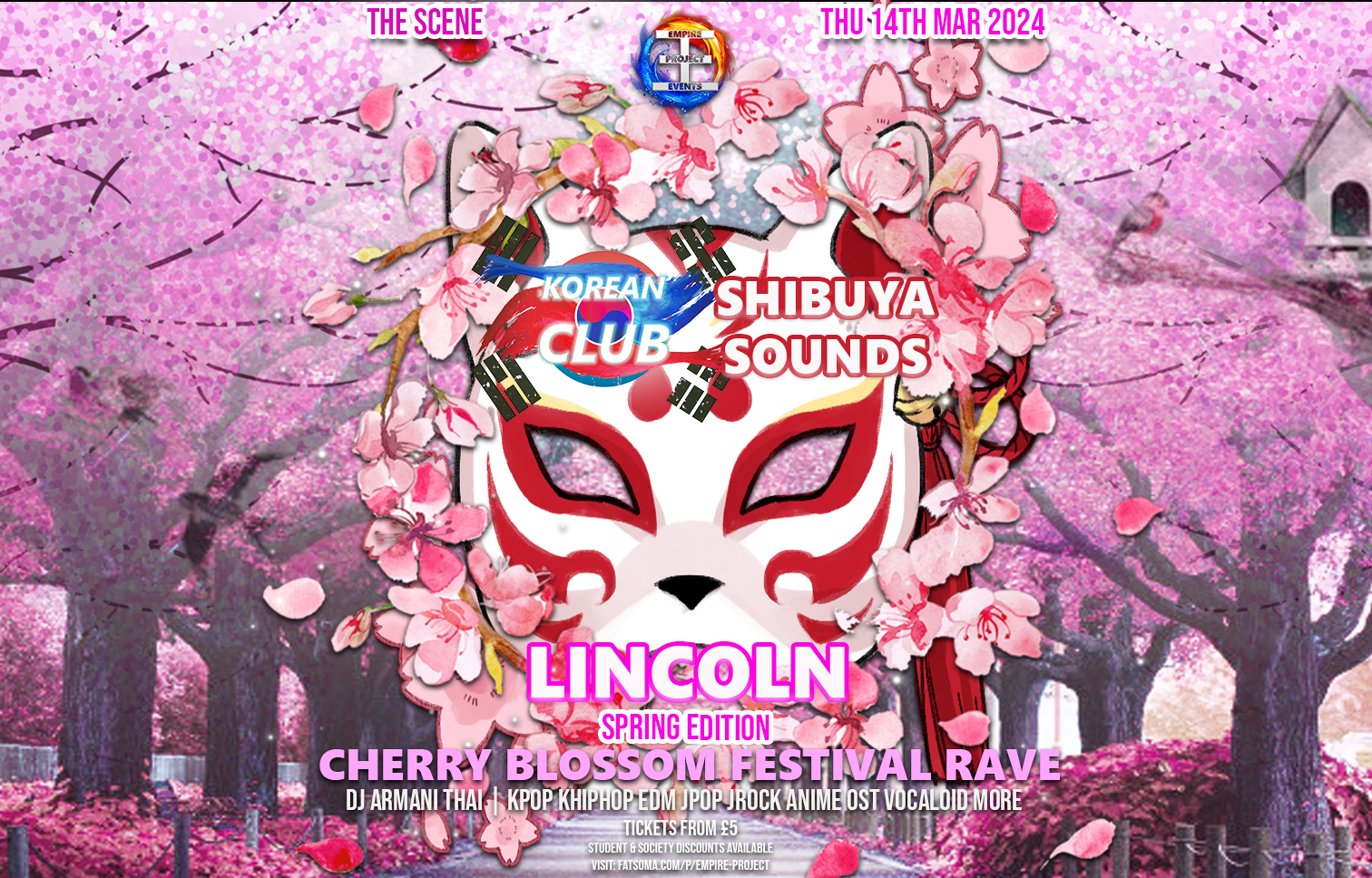 LINCOLN Korean Club x Shibua Sounds Cherry Blossom Rave: with DJ 