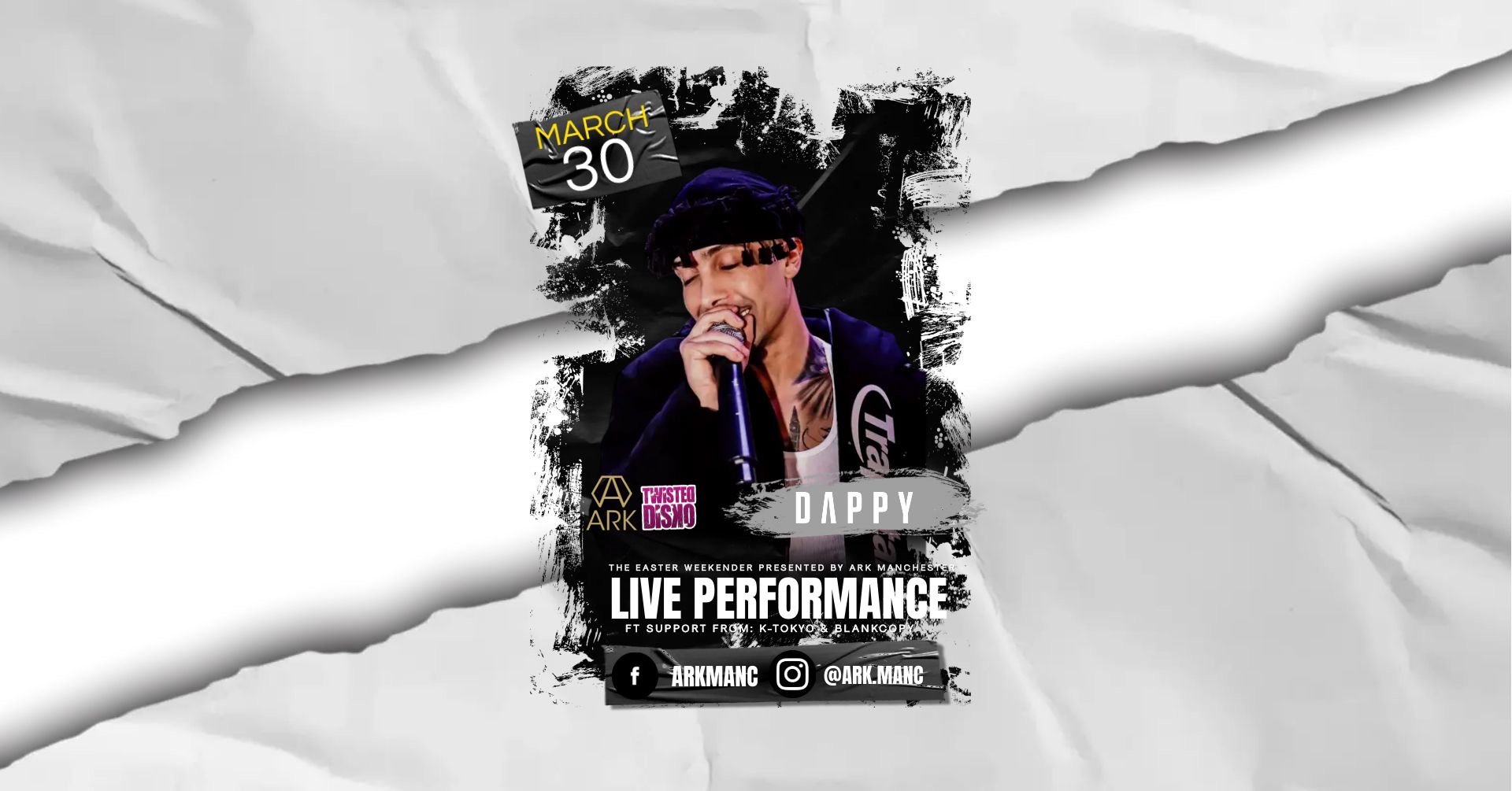 #Ark Twisted Disko Presents: DAPPY Live Performance – FREE ENTRY 🎟