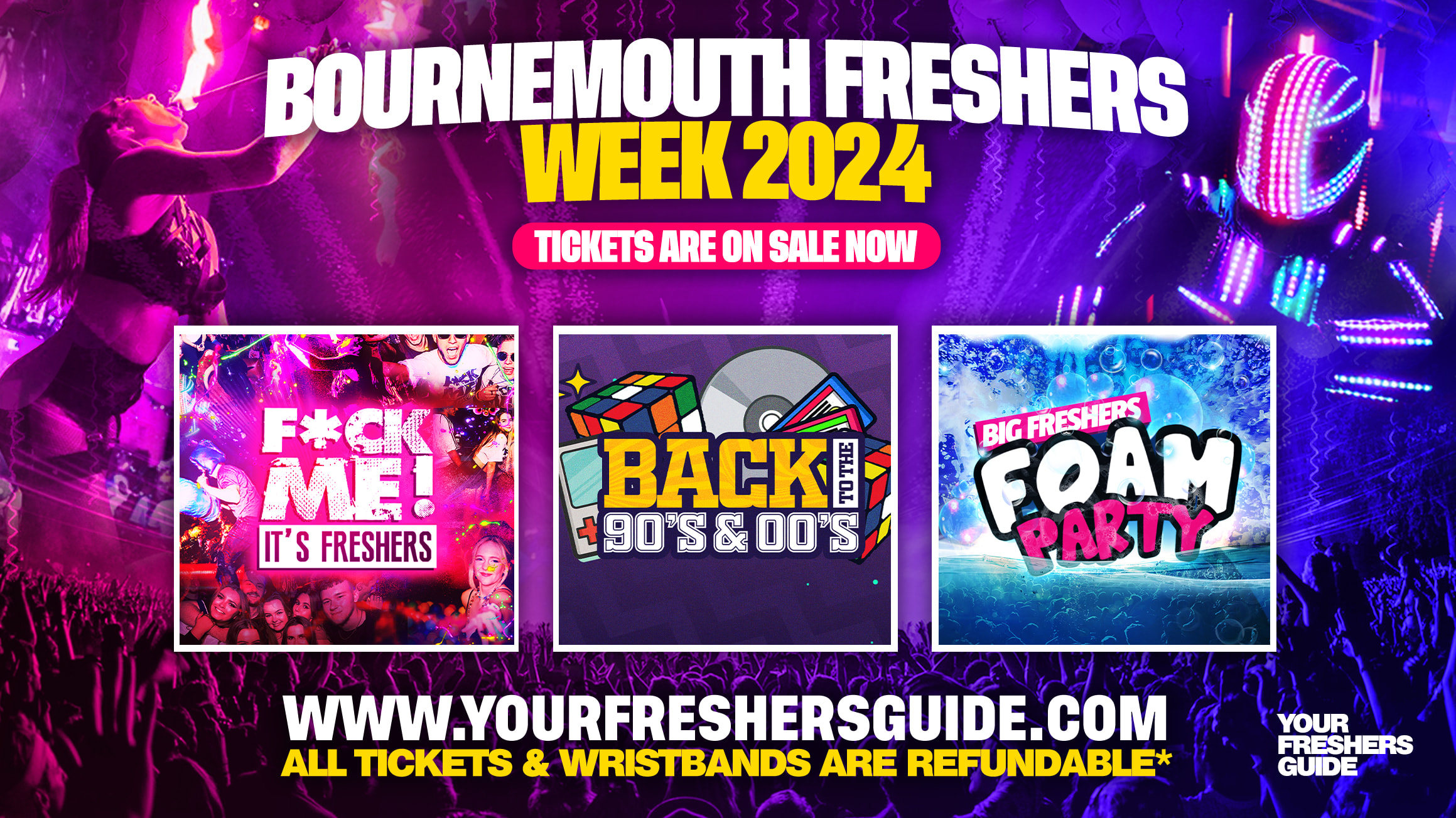 Bournemouth Freshers Week Wristband 2024 The Biggest Events of