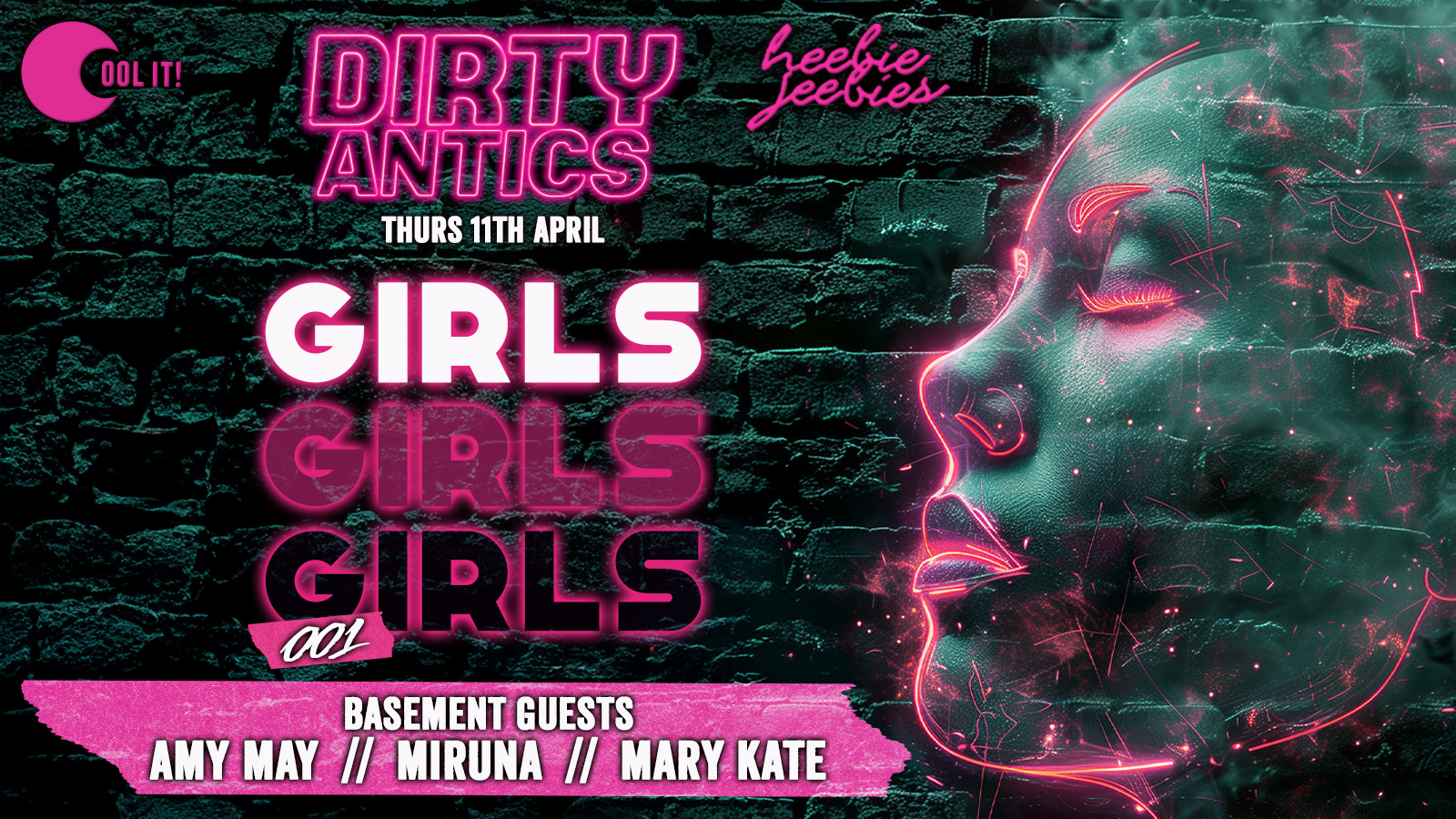 Dirty Antics Thursdays presents GirlsGirlsGirls – £2 DOUBLE VODKA & MIX