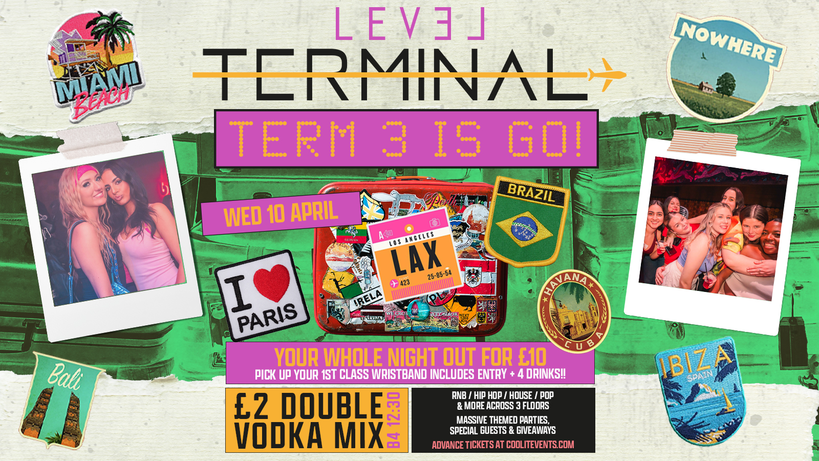 TERMINAL Wednesdays Reopening Party – £2 DOUBLES!