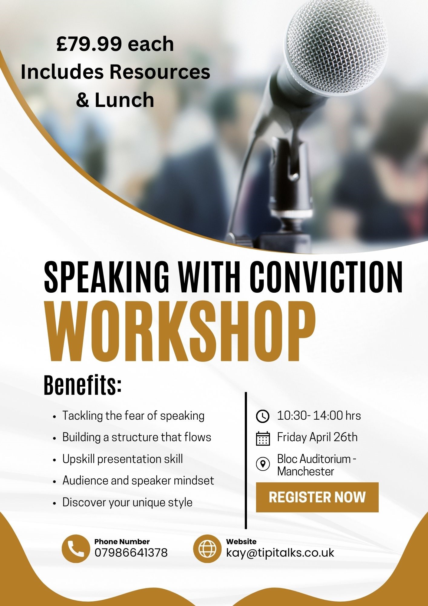 Speaking With Conviction (Manchester Location) at Bloc Auditorium