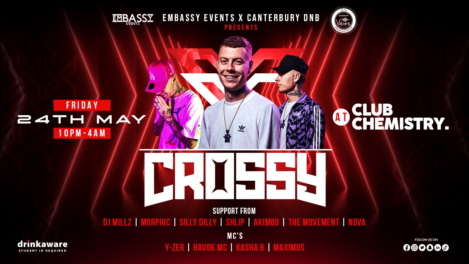 TONIGHT – Crossy @ Club Chemistry – FINAL TICKETS