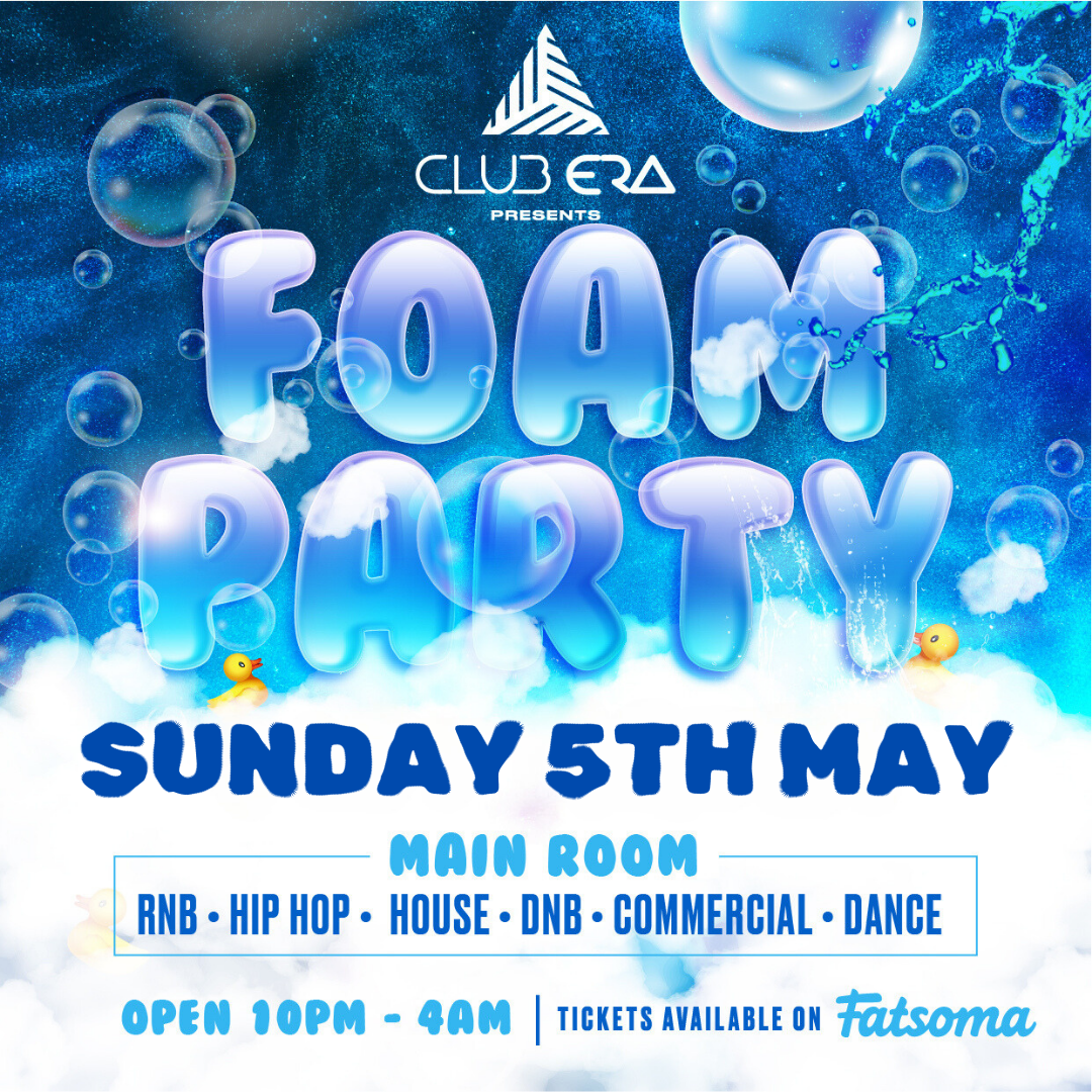 BANK HOLIDAY SUNDAY: FOAM PARTY – TONIGHT