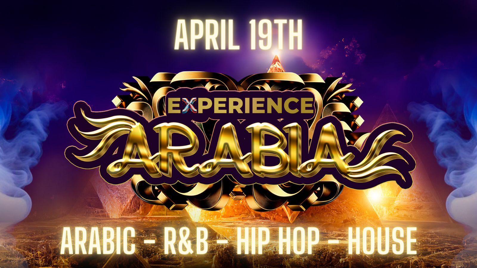 EXPERIENCE: ARABIA | SPECIAL GUEST: 12:30 AM | VIP: Unlimited Shisha &  Table Service Drinks 🌟 Limited VIP Tickets - Book Now! 🌟 at DUST,  Brighton and Hove on 19th Apr | Fatsoma