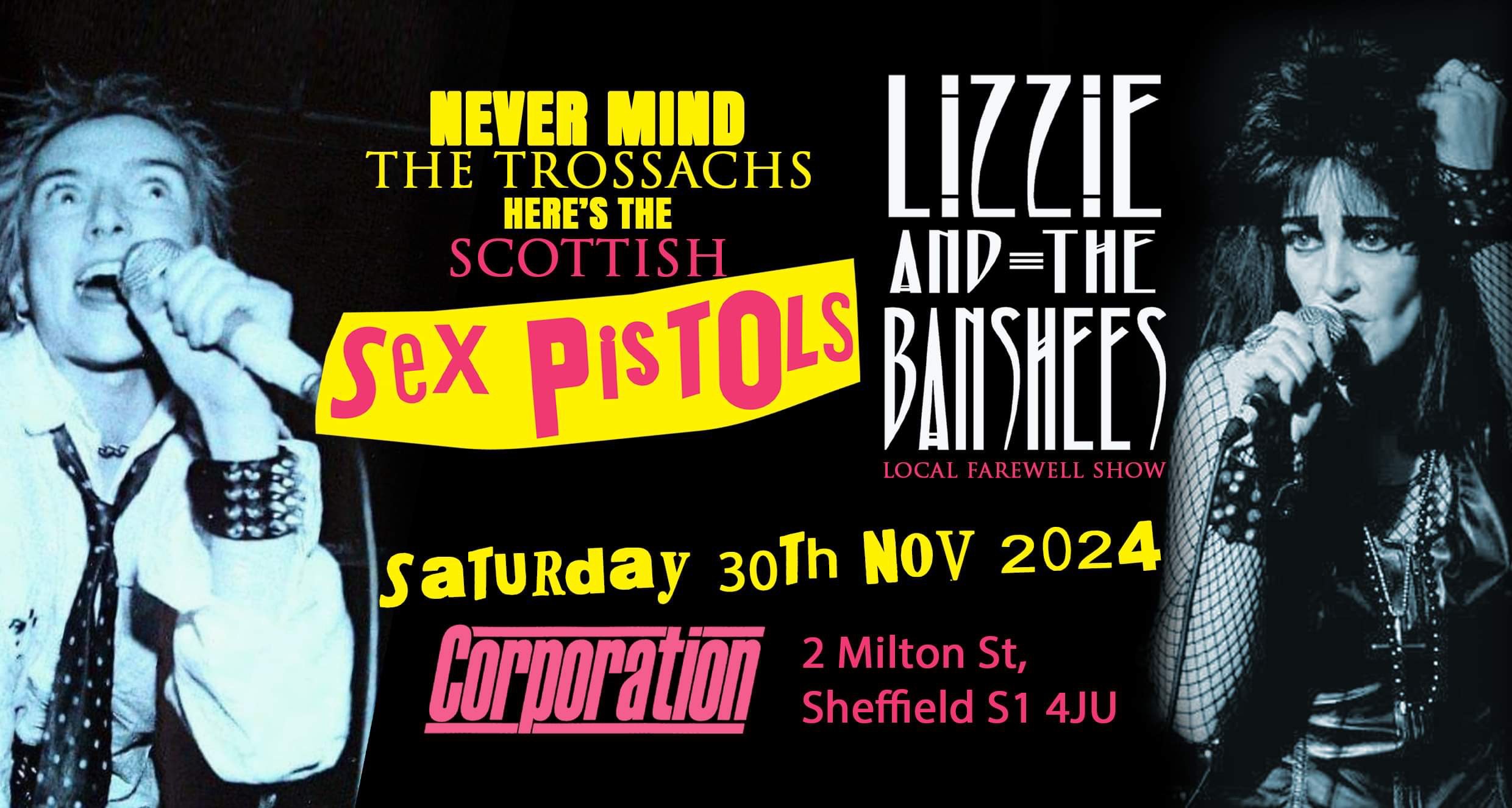 THE SCOTTISH SEX PISTOLS + LIZZIE AND THE BANSHEES at Corporation,  Sheffield on 30th Nov | Fatsoma