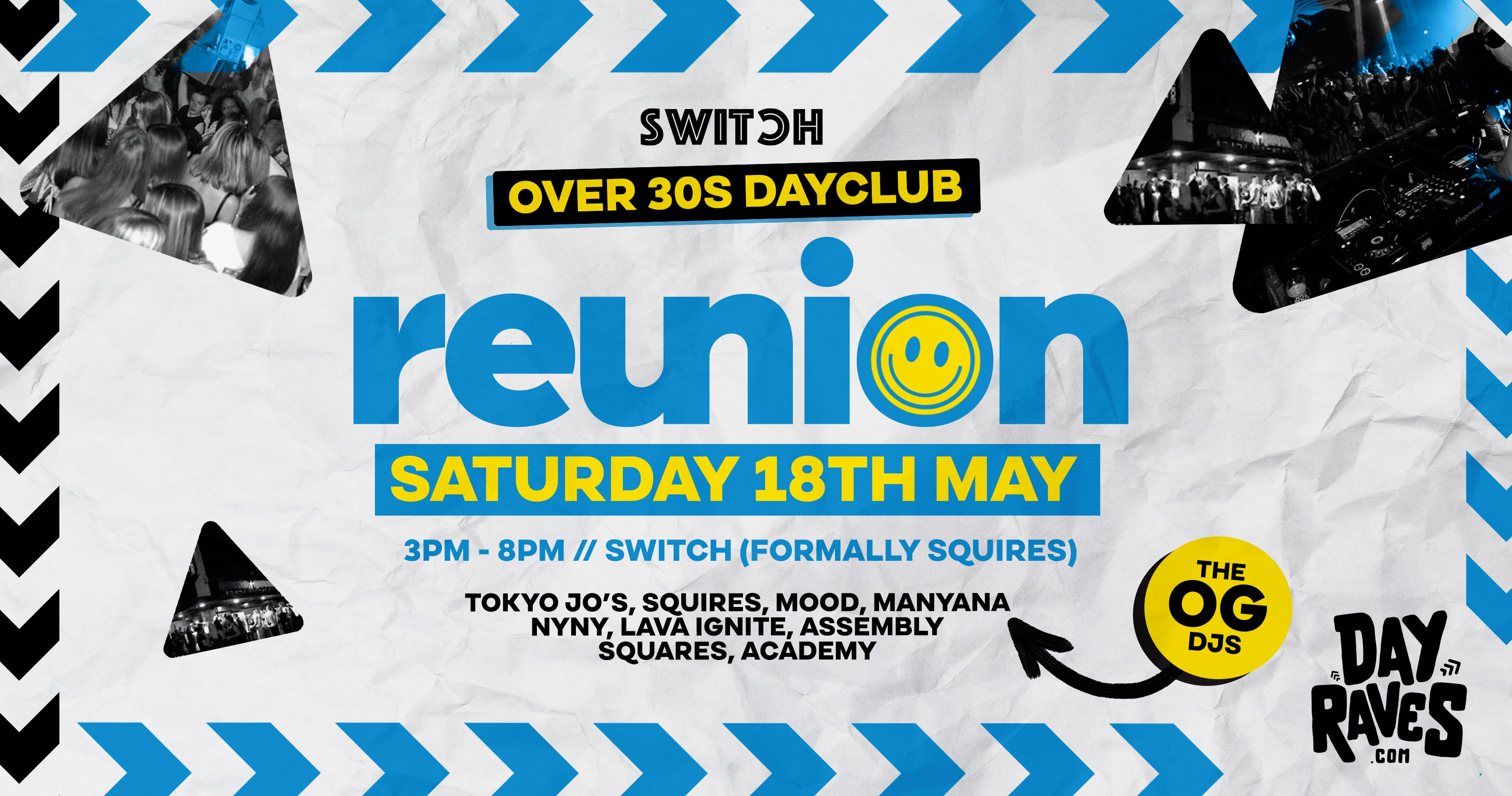 Reunion | Over 30s Dayclub | Preston Day Party – 18th May