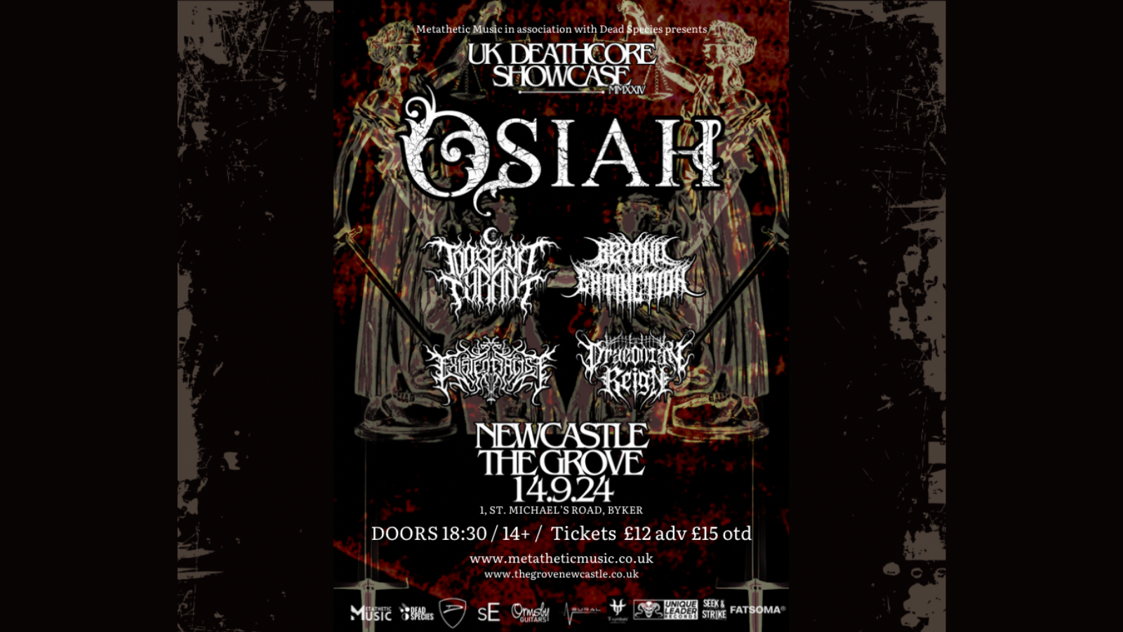 UK DEATHCORE SHOWCASE NEWCASTLE – OSIAH & SUPPORTS