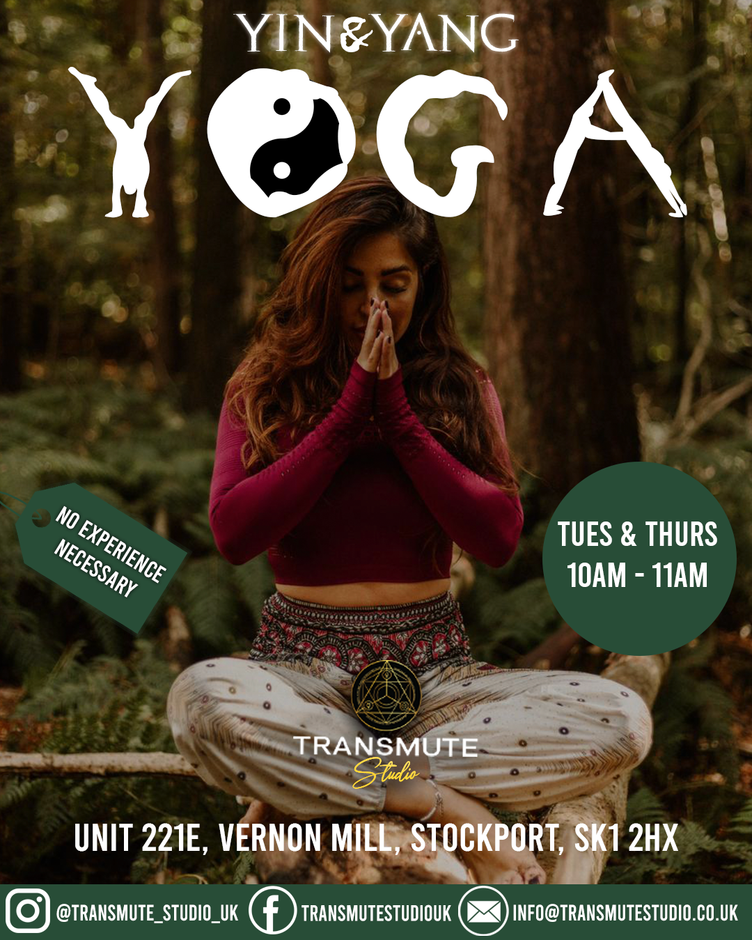 Yin & Yang Yoga at Transmute Studio, Stockport on 30th Apr | Fatsoma