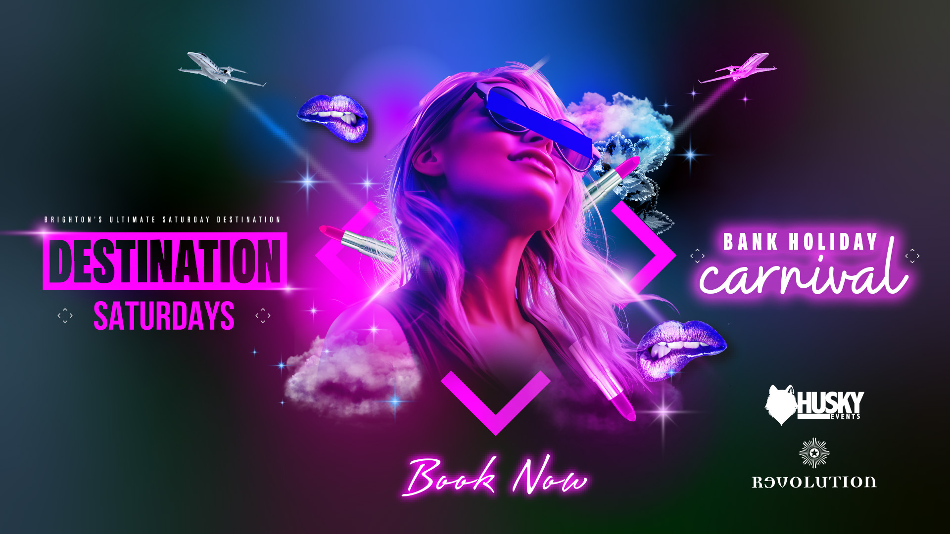 Destination Saturdays x Revolution Brighton ➤ Bank Holiday Carnival ➤ 04.05.24