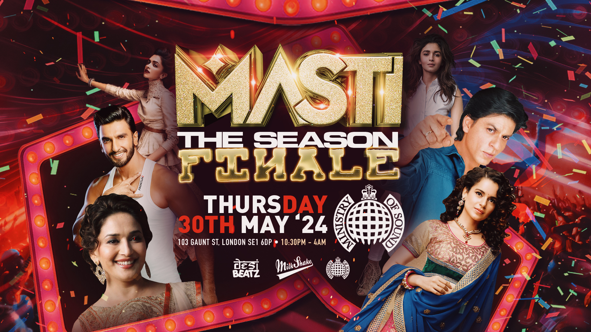 MASTI : The Season Finale 💃💃💃 London’s Biggest Bollywood Party @ Ministry of Sound