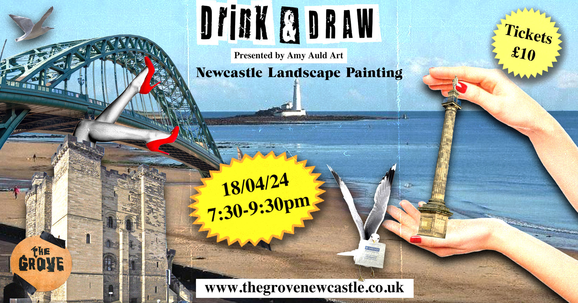 The Grove’s Drink & Draw: Newcastle Landscape Painting