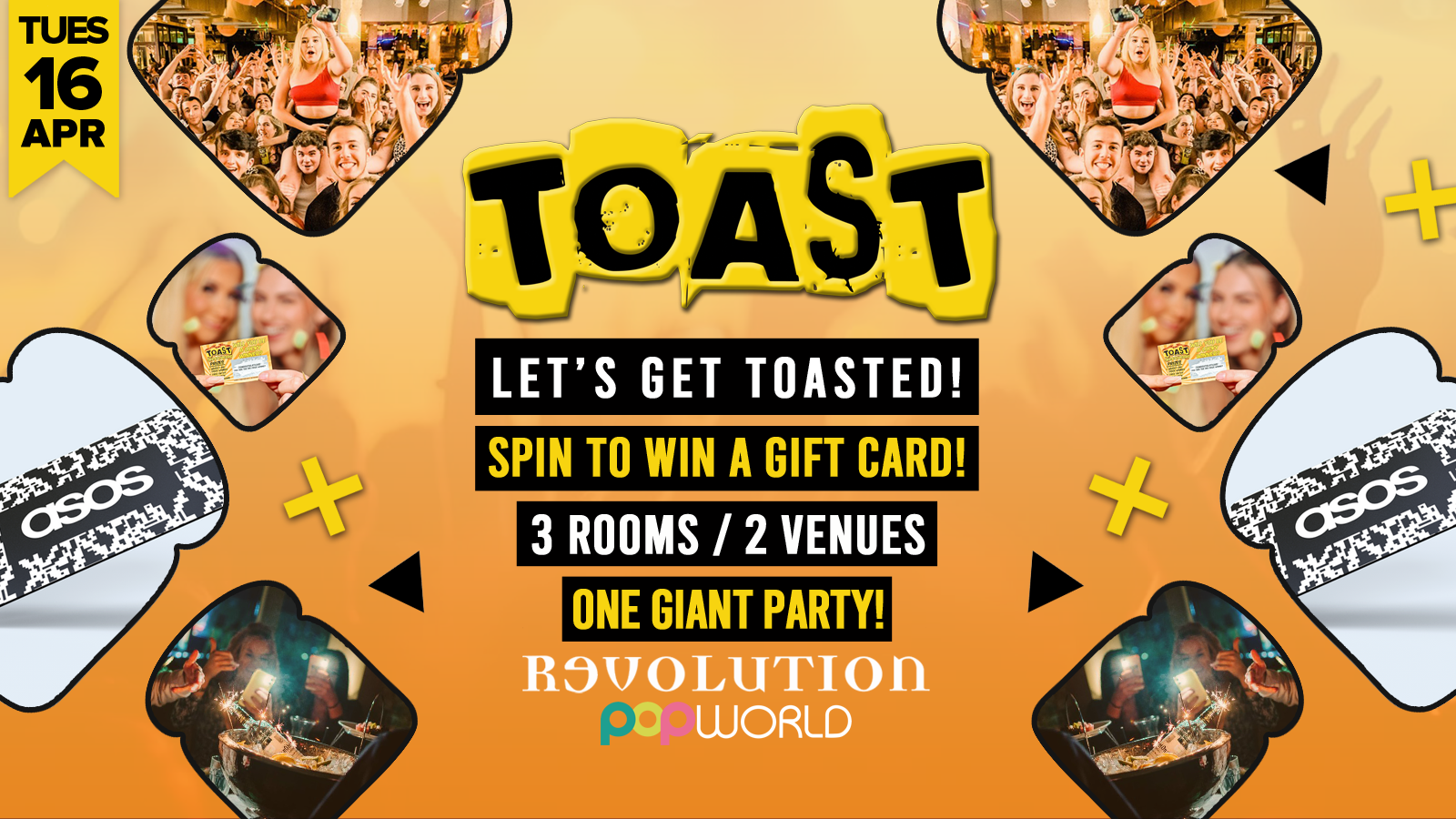 Toast • Spin To Win A Gift Card • Revolution & Popworld