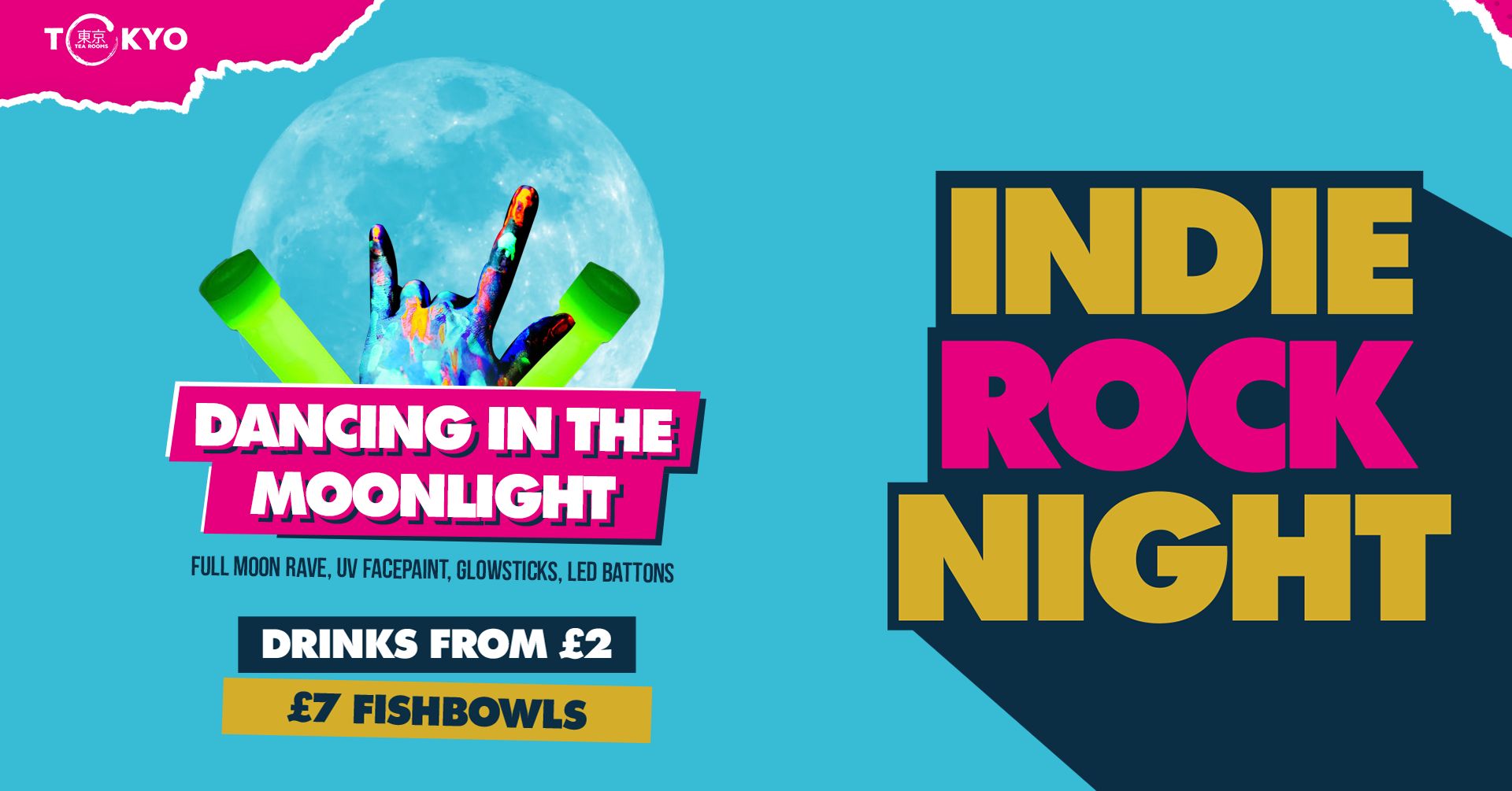 Indie Rock Night  ∙ DANCING IN THE MOONLIGHT (Full Moon Rave) *LAST 22 ONLINE TICKETS*