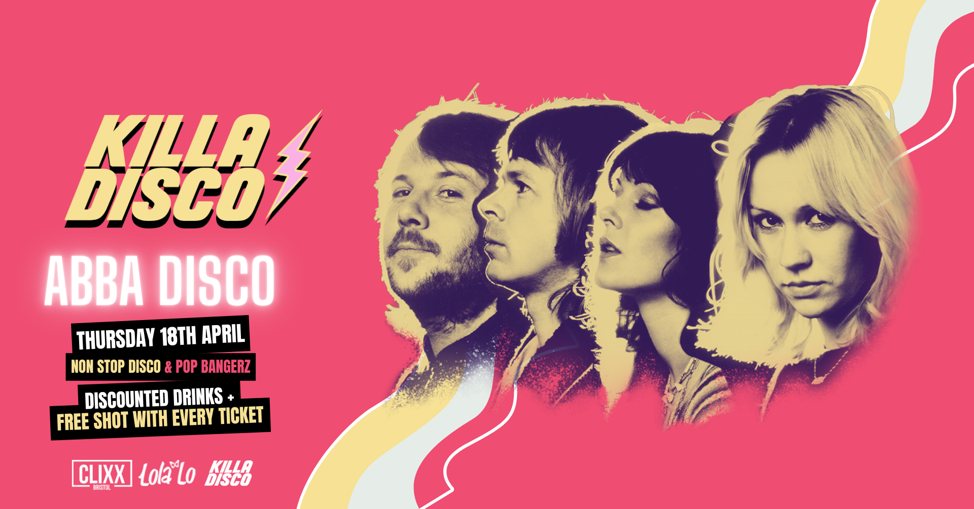 KILLA DISCO ⚡ ABBA Disco – Killa Tunes + Killa Drinks / Free shot with every ticket 😋