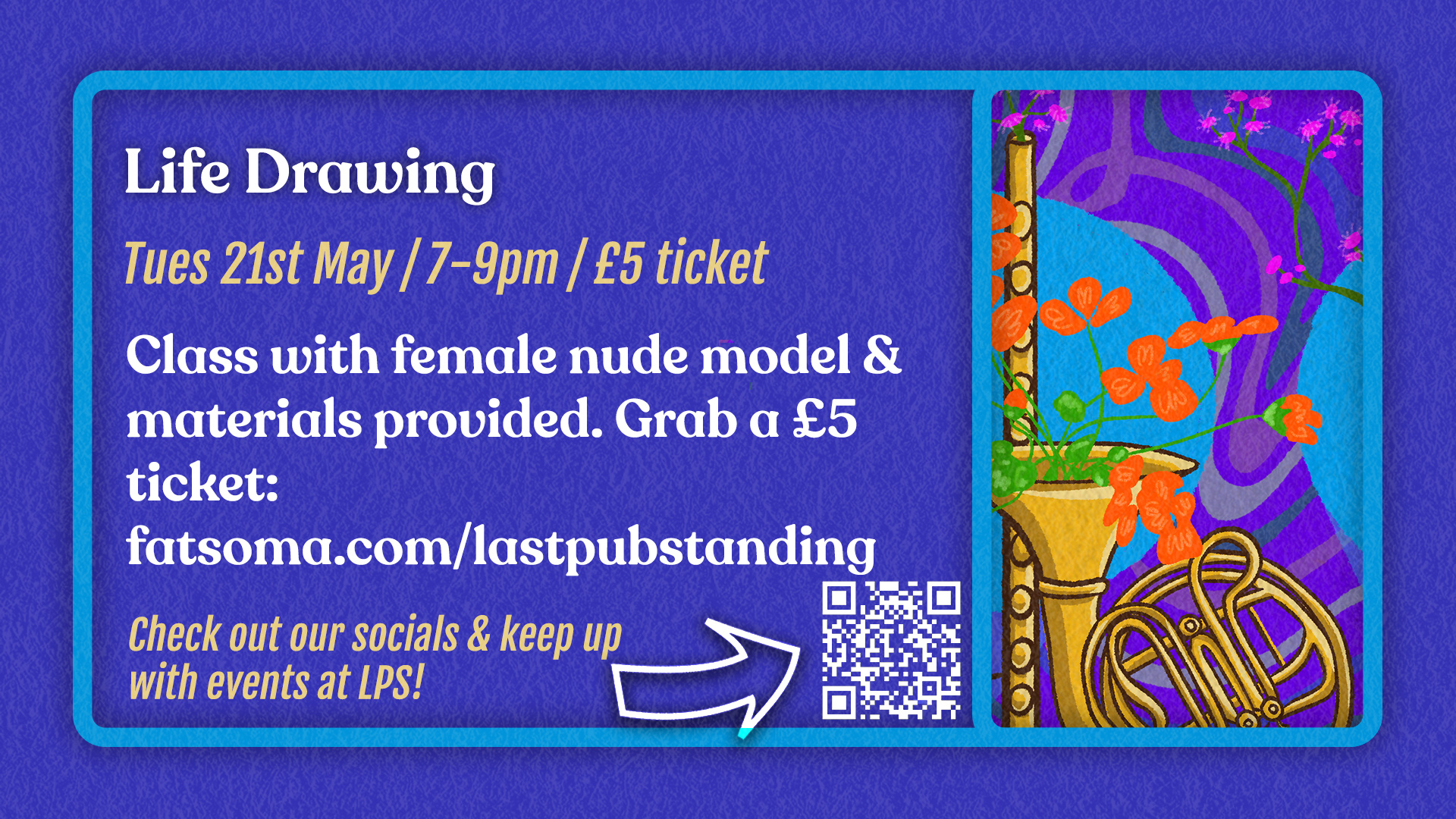 Life Drawing (female model) at Last Pub Standing, Norwich on 21st May