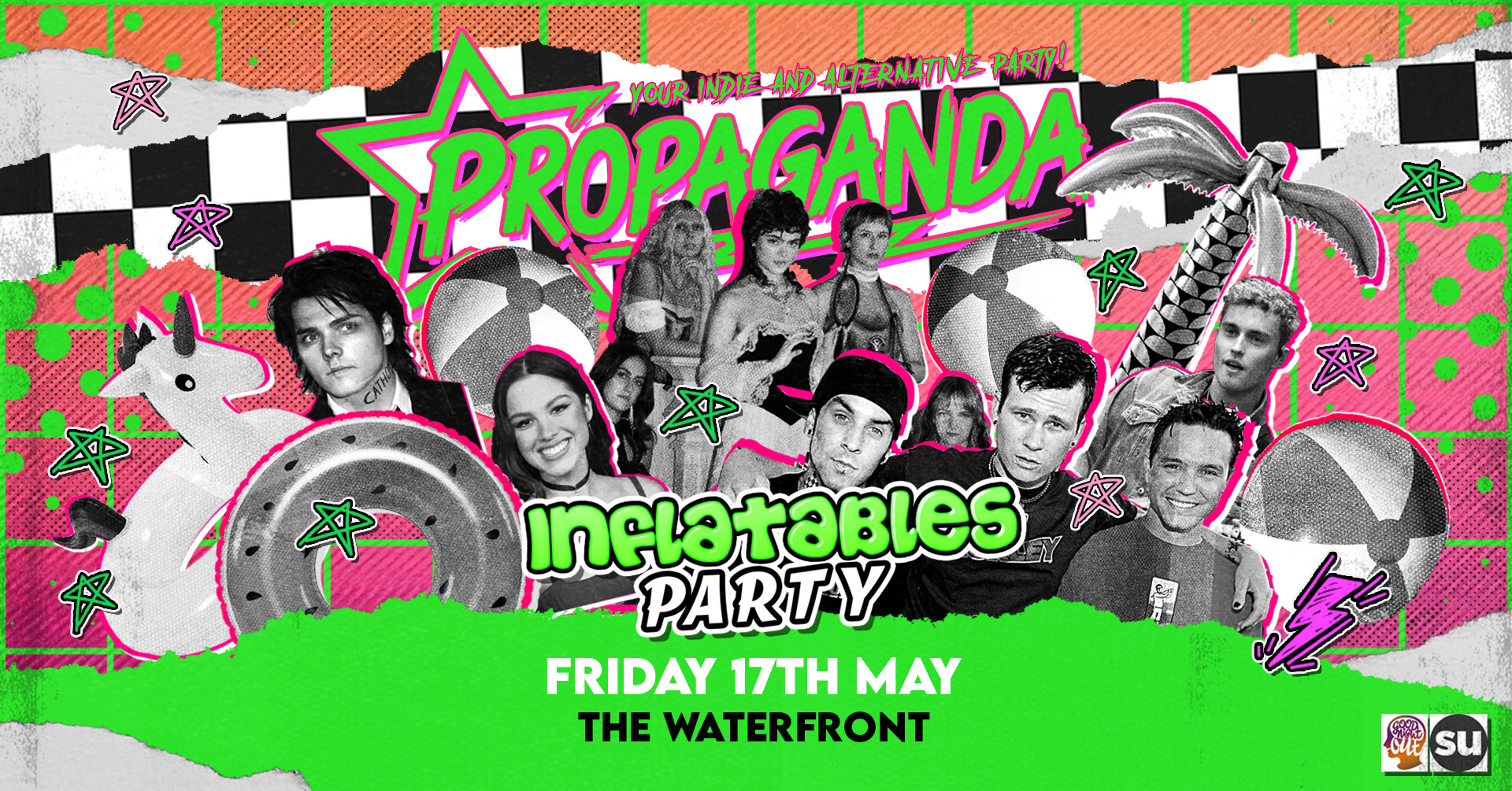 TONIGHT!! Inflatables Party! Propaganda Norwich Your Indie + Alt Party- The Waterfront
