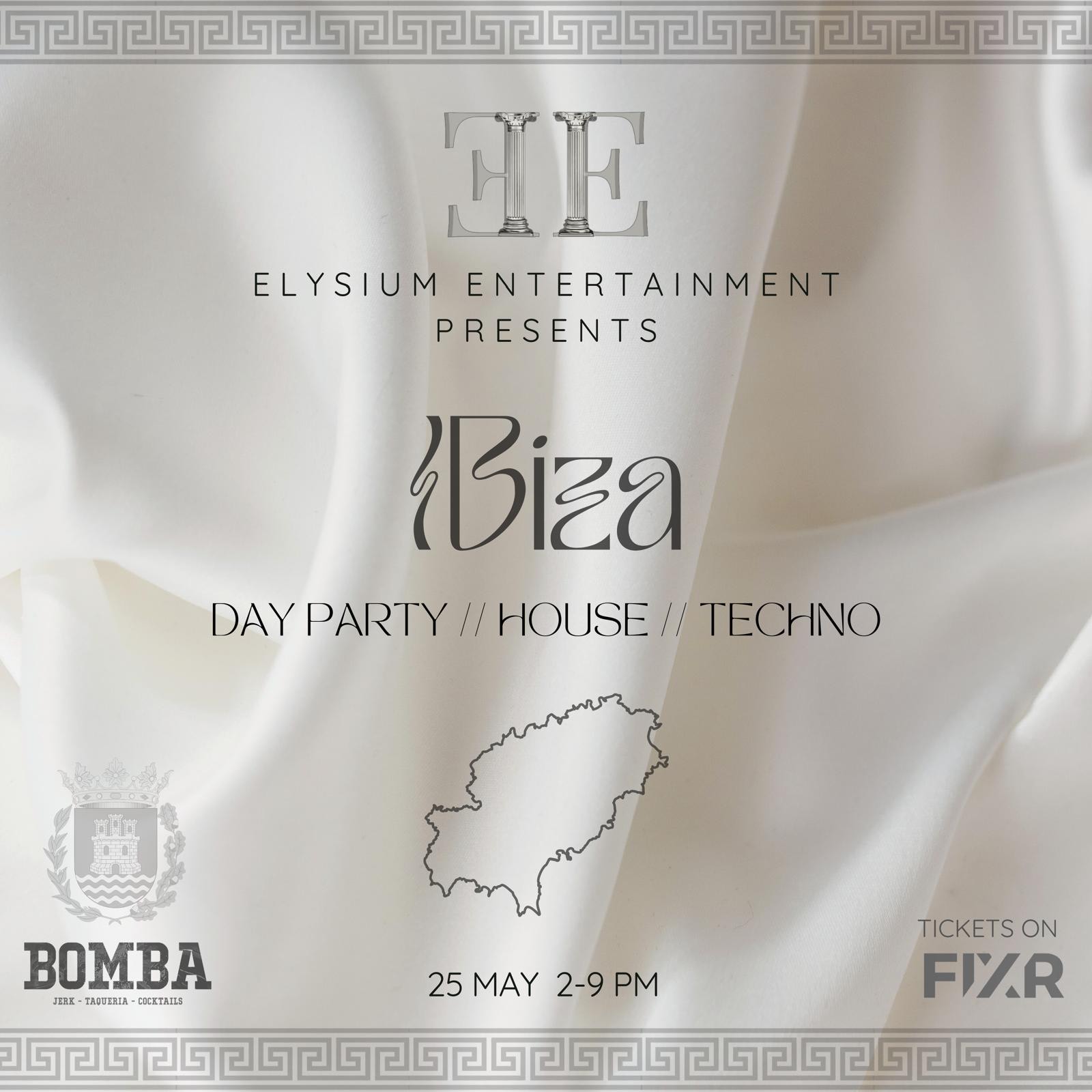 IBIZA DAY PARTY – Elysium – House Music – Sat 25th May – Bomba – Exeter Quay