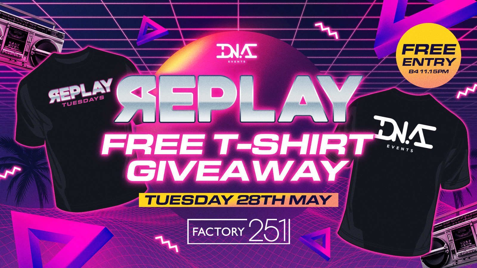 Replay Tuesdays – Free T Shirt Giveaway – Free Entry 🚀