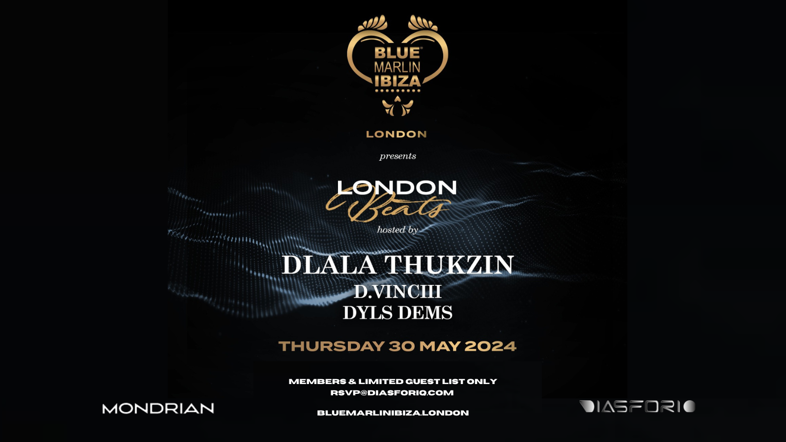 DLALA THUKZIN & FRIENDS x BLUE MARLIN IBIZA LONDON at Mondrian London