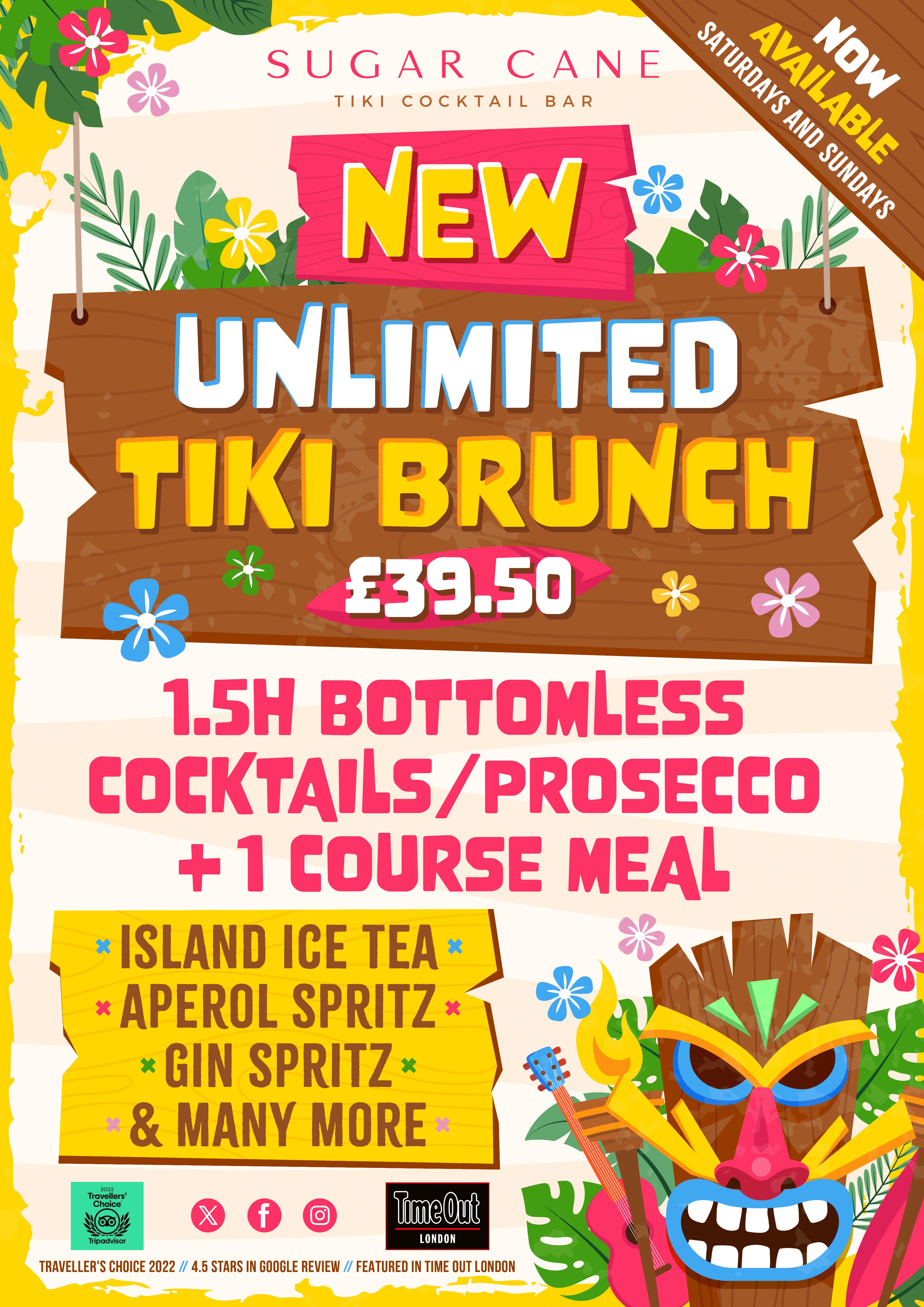 Bottomless Brunch at Sugar Cane Bar, London on 15th Jun Fatsoma