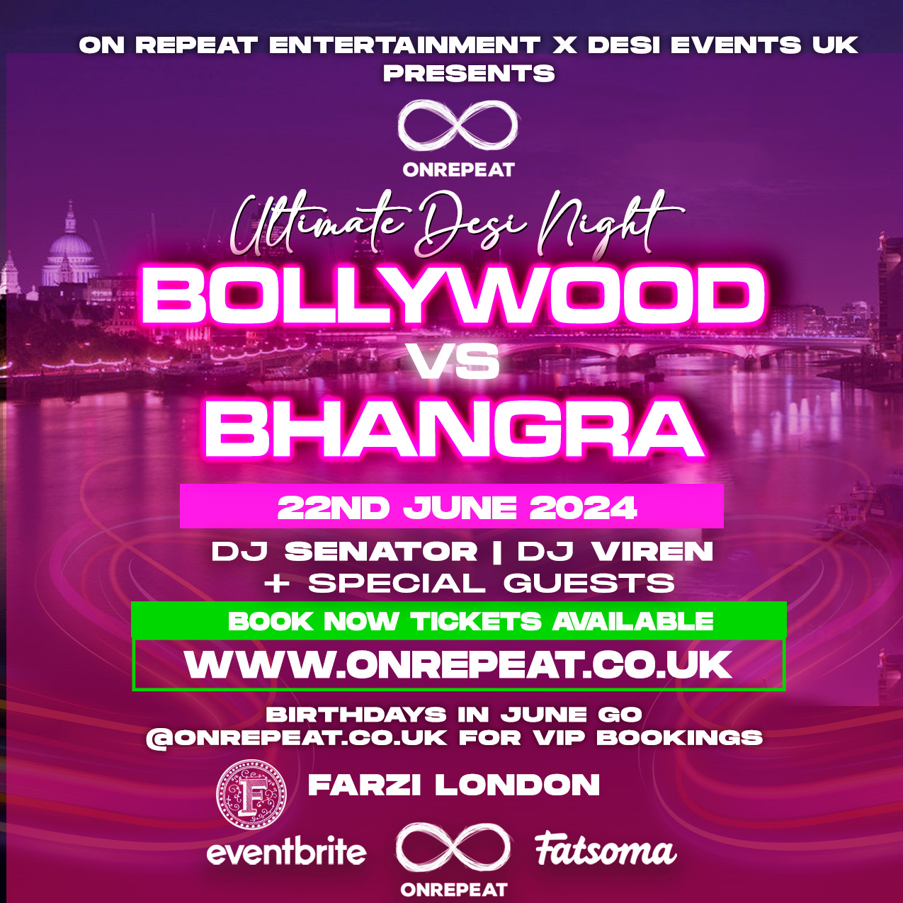 TONIGHT 😍 THE ULTIMATE FUN LONDON DESI PARTY 🎉🎶💃🕺😍 BOLLYWOOD VS BHANGRA