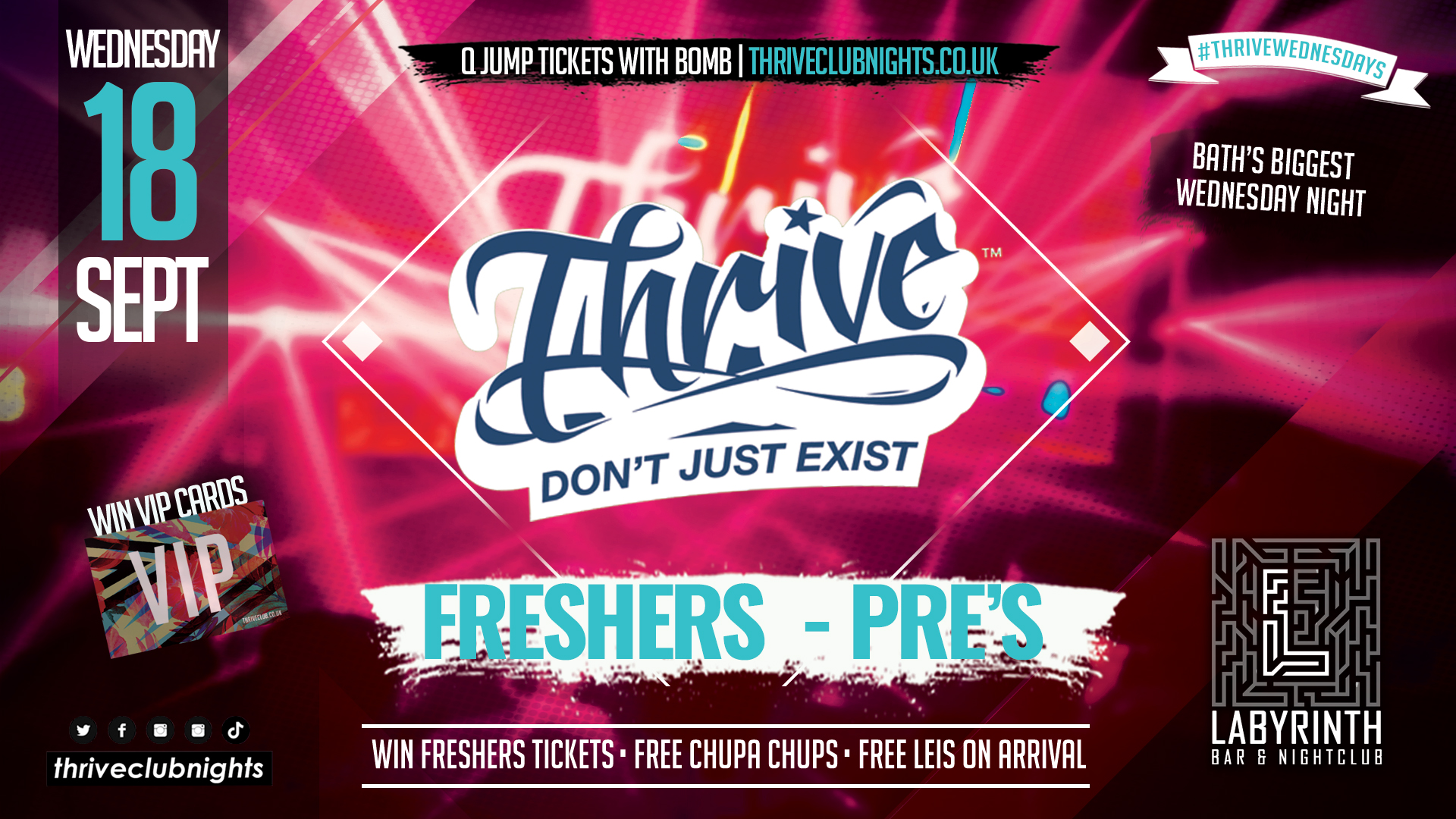 Thrive Wednesdays – 🙋‍♀️🙋🏾‍♂️FRESHERS / WELCOME 2024 PRE’S PARTY!🙋🏾‍♂️🙋‍♀️