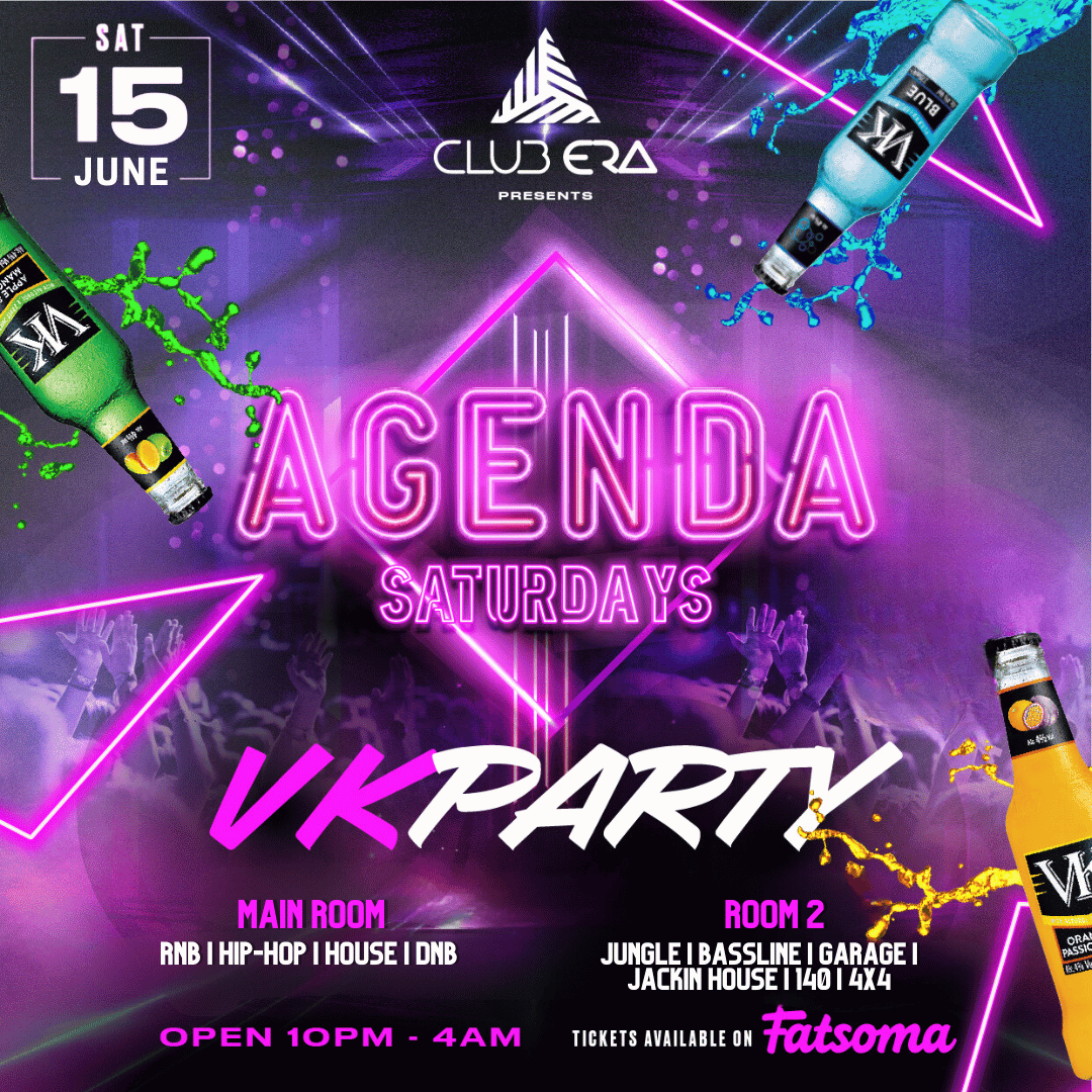 AGENDA SATURDAYS: VK PARTY – TONIGHT!