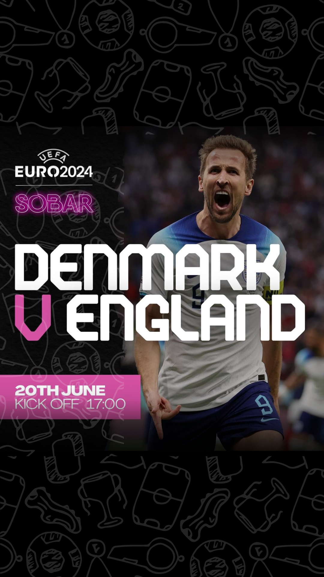 Euros 2024 – Free Ticket – England vs Denmark