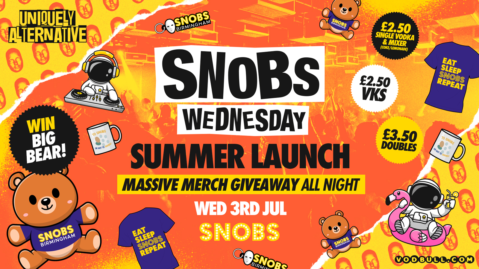 Snobs Wednesday [TONIGHT!]🚀 SUMMER SESSIONS LAUNCH and MASSIVE MERCH GIVEAWAY🚀 3rd July