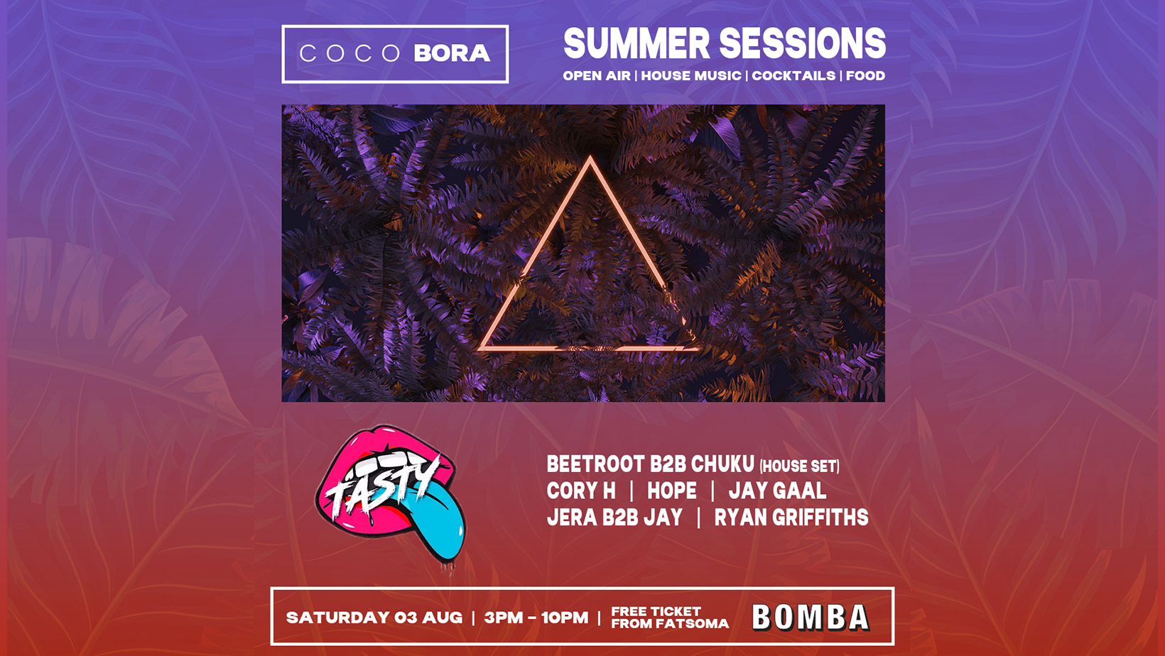 DAY TERRACE PARTY – HOUSE MUSIC – COCO BORA – BOMBA – SAT 03 AUGUST – EXETER QUAY