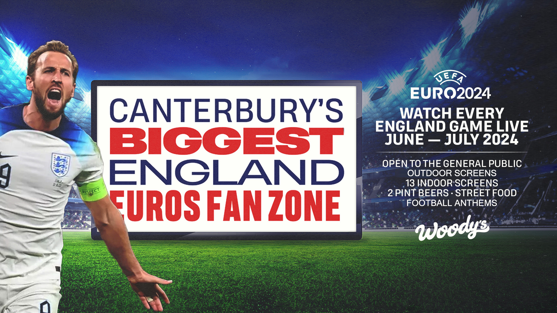 FREE CANTERBURY EURO 2024 FANZONE - ENGLAND VS SLOVAKIA at Woody's ...